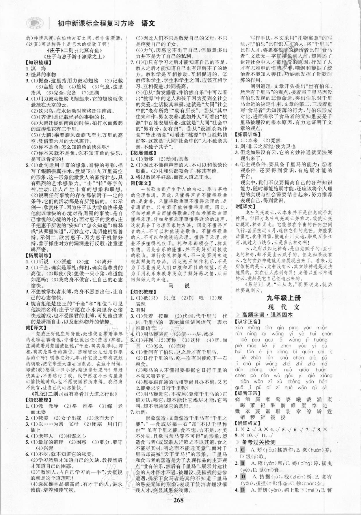 2021年世紀(jì)金榜初中全程復(fù)習(xí)方略語(yǔ)文寧夏專用 第8頁(yè)