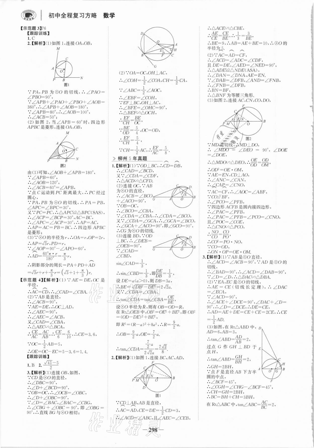 2021年世紀(jì)金榜初中全程復(fù)習(xí)方略數(shù)學(xué)柳州專版 參考答案第13頁(yè)