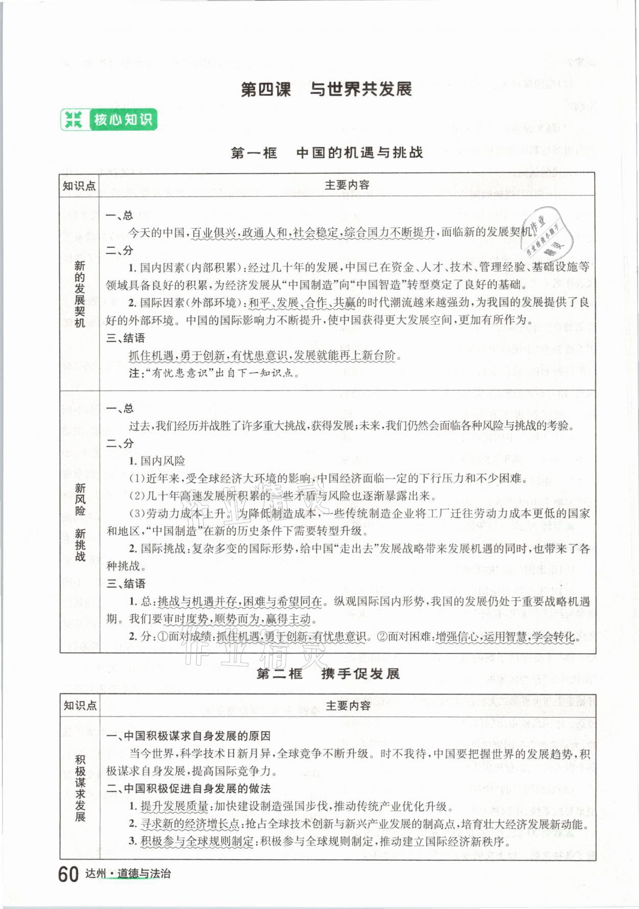 2021年國華考試中考總動(dòng)員道德與法治達(dá)州專版 參考答案第60頁