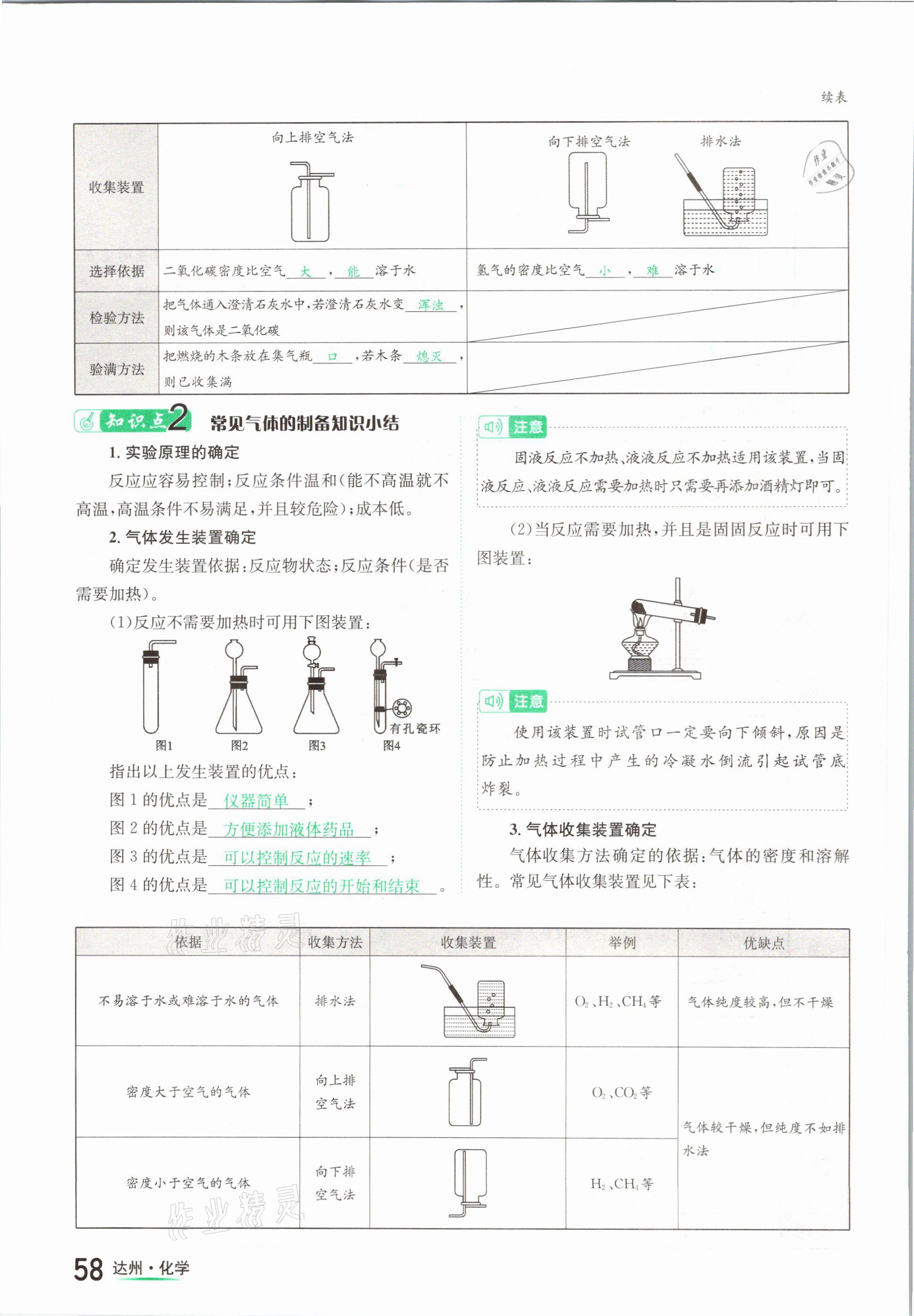 2021年國(guó)華考試中考總動(dòng)員化學(xué)達(dá)州專版 參考答案第58頁(yè)