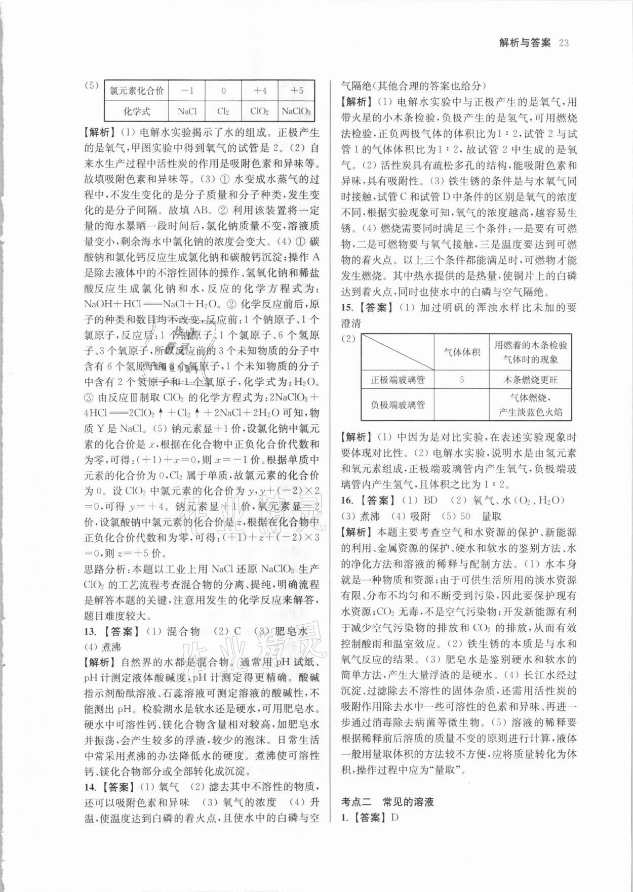 2021年南京市各區(qū)三年中考模擬卷分類詳解化學 參考答案第23頁