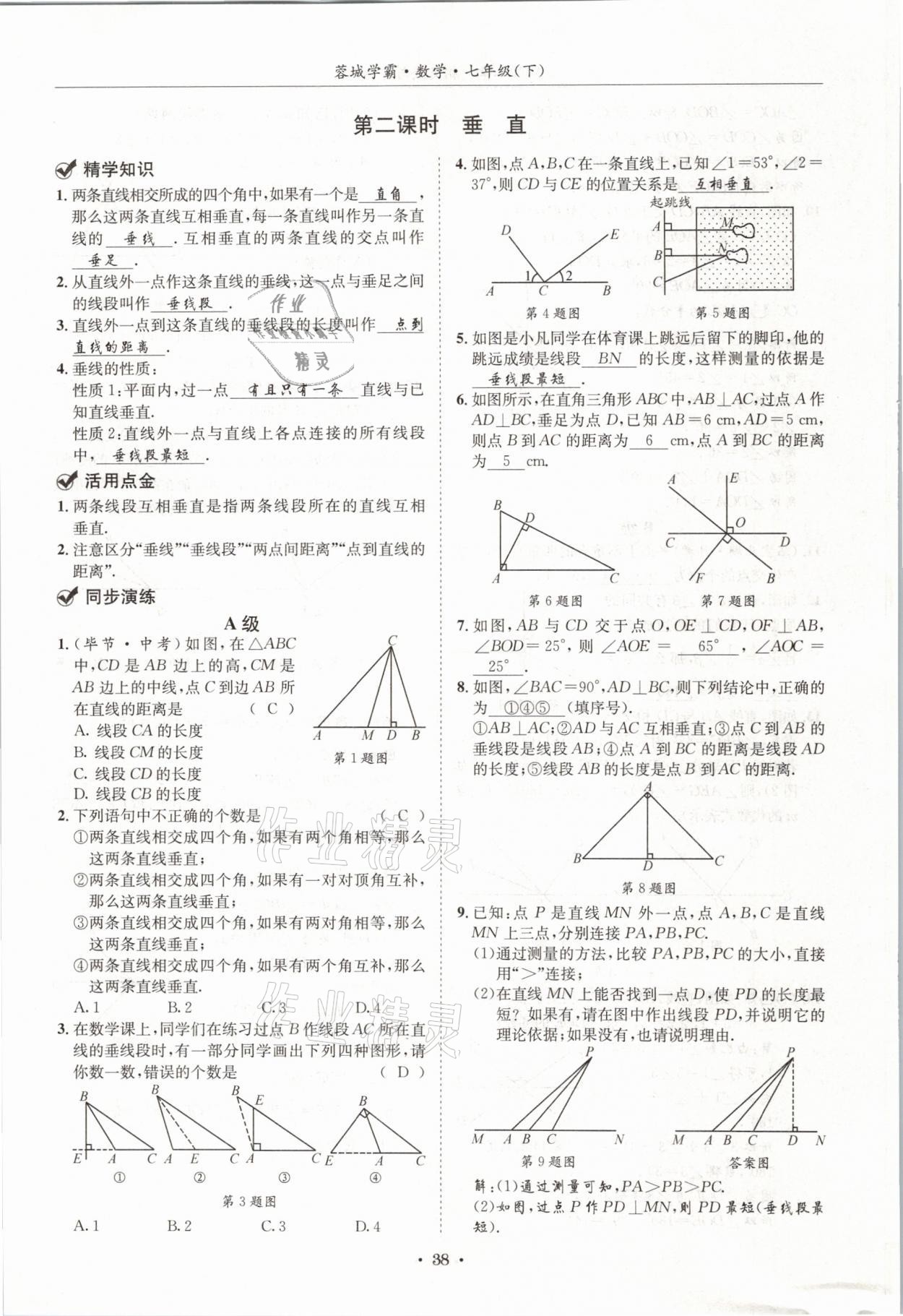 2021年蓉城學(xué)霸七年級數(shù)學(xué)下冊北師大版 第37頁