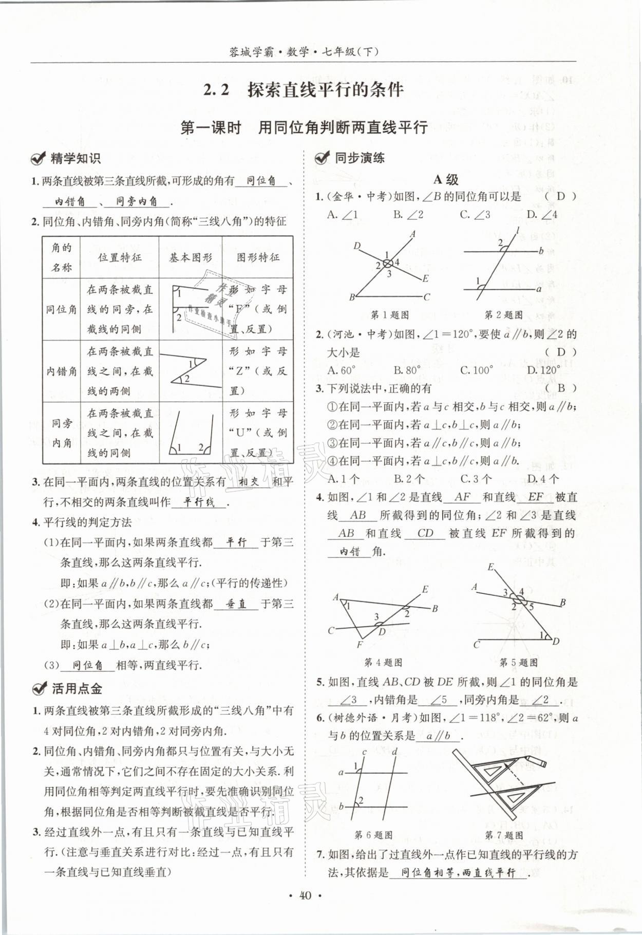 2021年蓉城學(xué)霸七年級(jí)數(shù)學(xué)下冊(cè)北師大版 第39頁(yè)