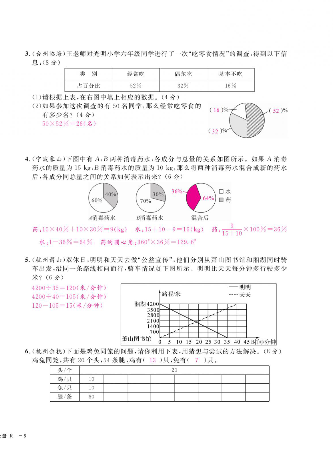 2020年期末金牌卷六年級數(shù)學(xué)上冊人教版寧波專版 第16頁