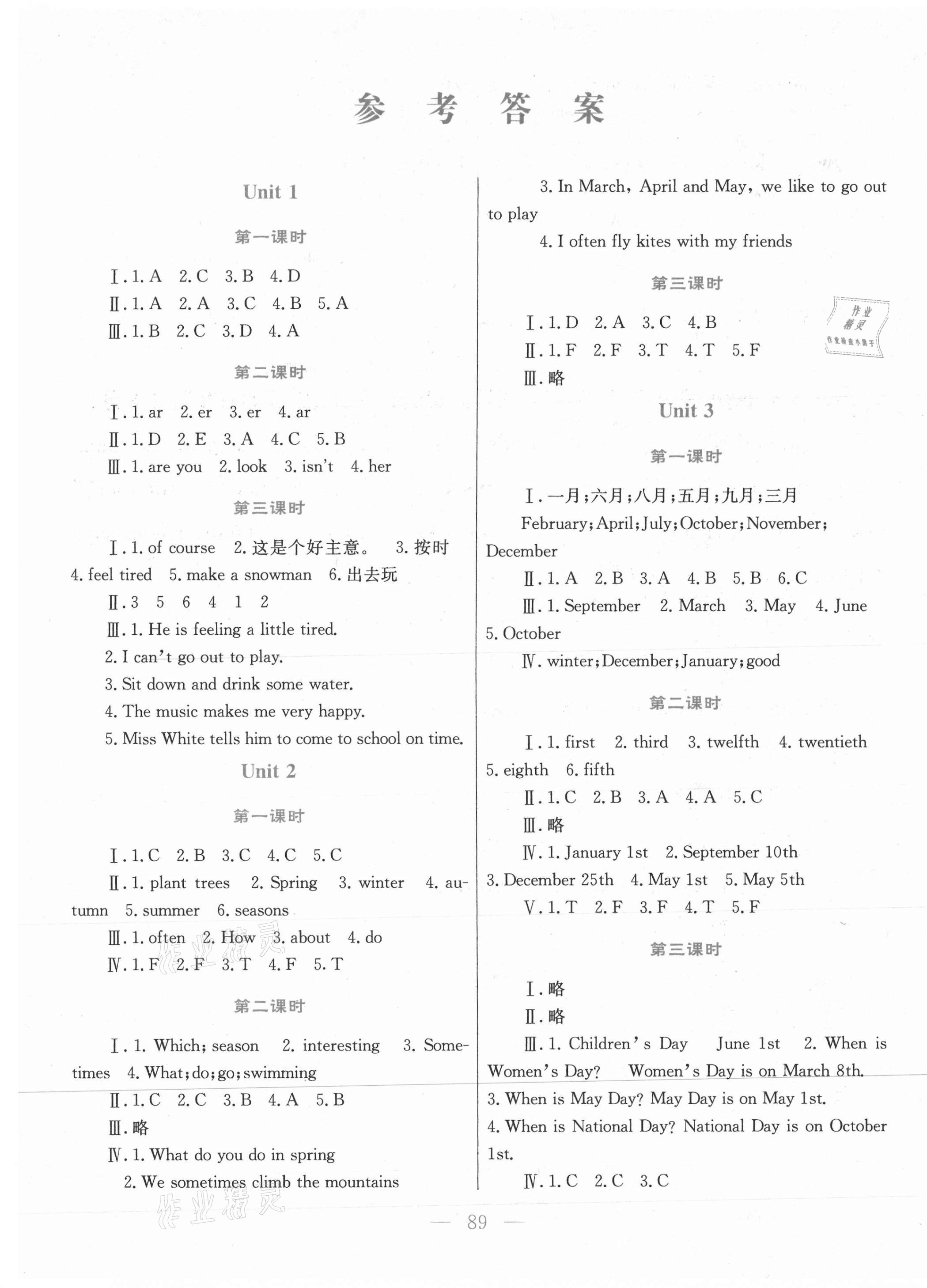 2021年新優(yōu)化設(shè)計(jì)小學(xué)課時(shí)學(xué)練測(cè)五年級(jí)英語(yǔ)下冊(cè)人教版 第1頁(yè)