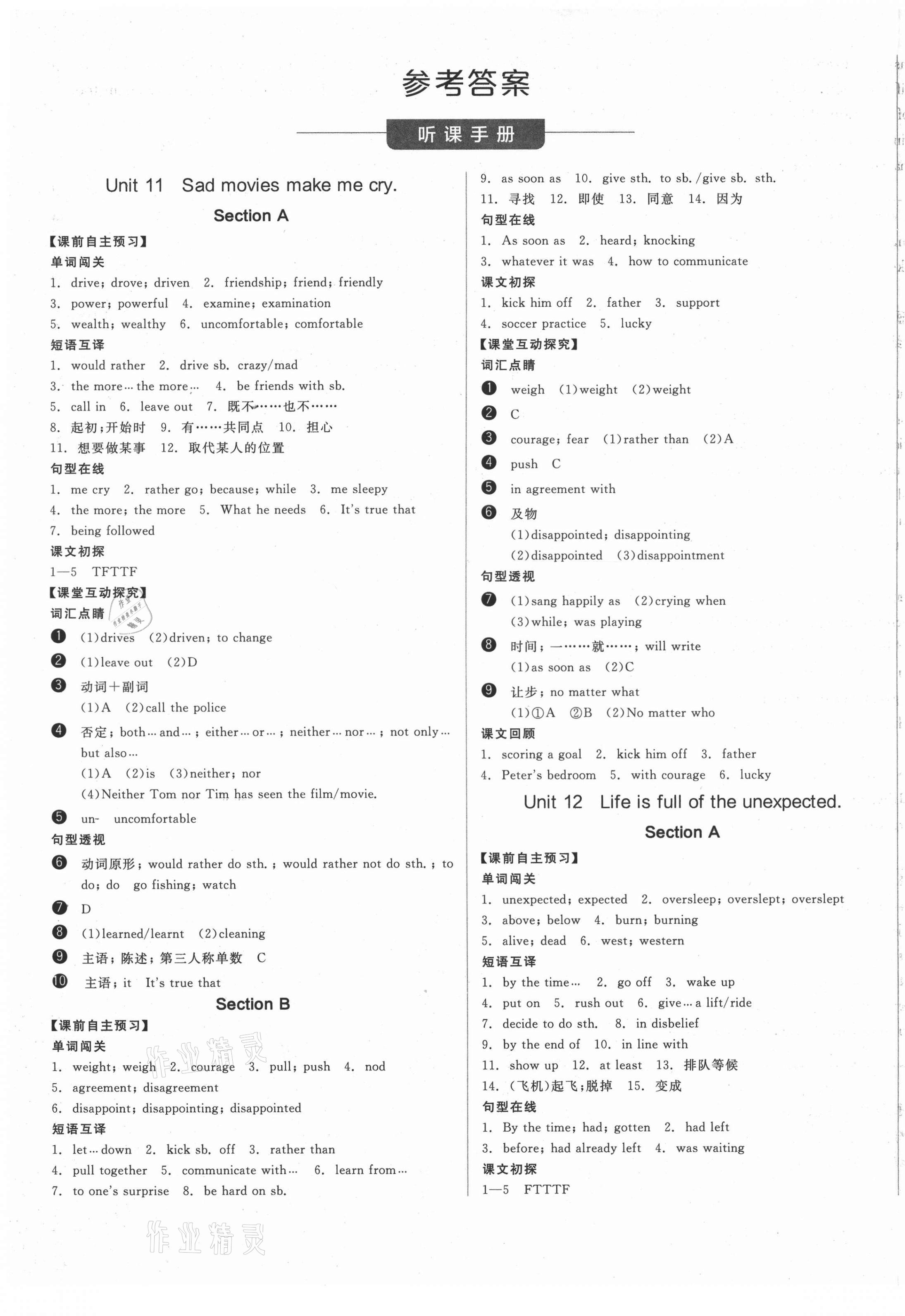 2021年全品學(xué)練考英語九年級下冊人教版江西專版 第1頁