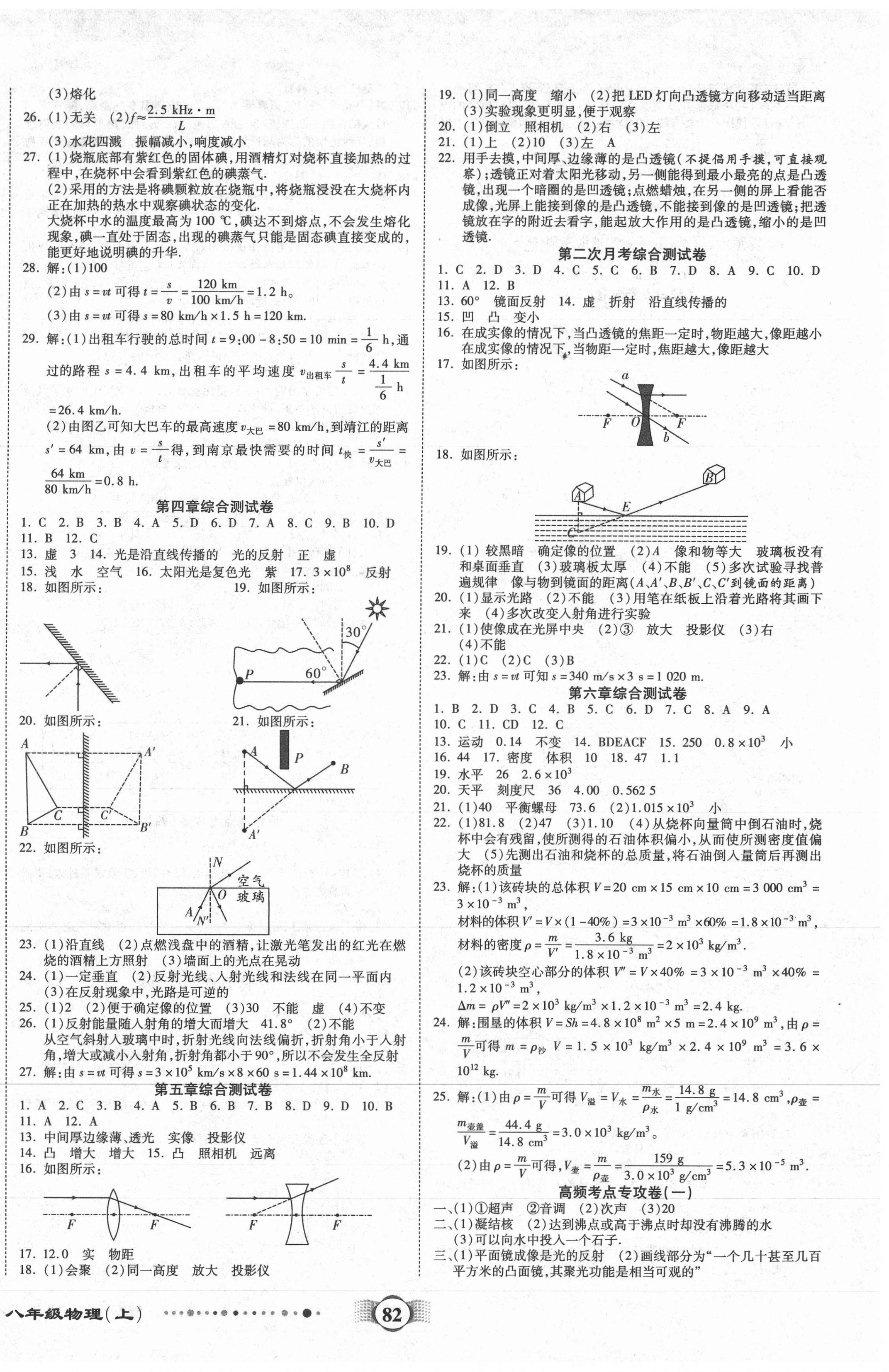 2020年全程优选卷八年级物理上册人教版 第2页