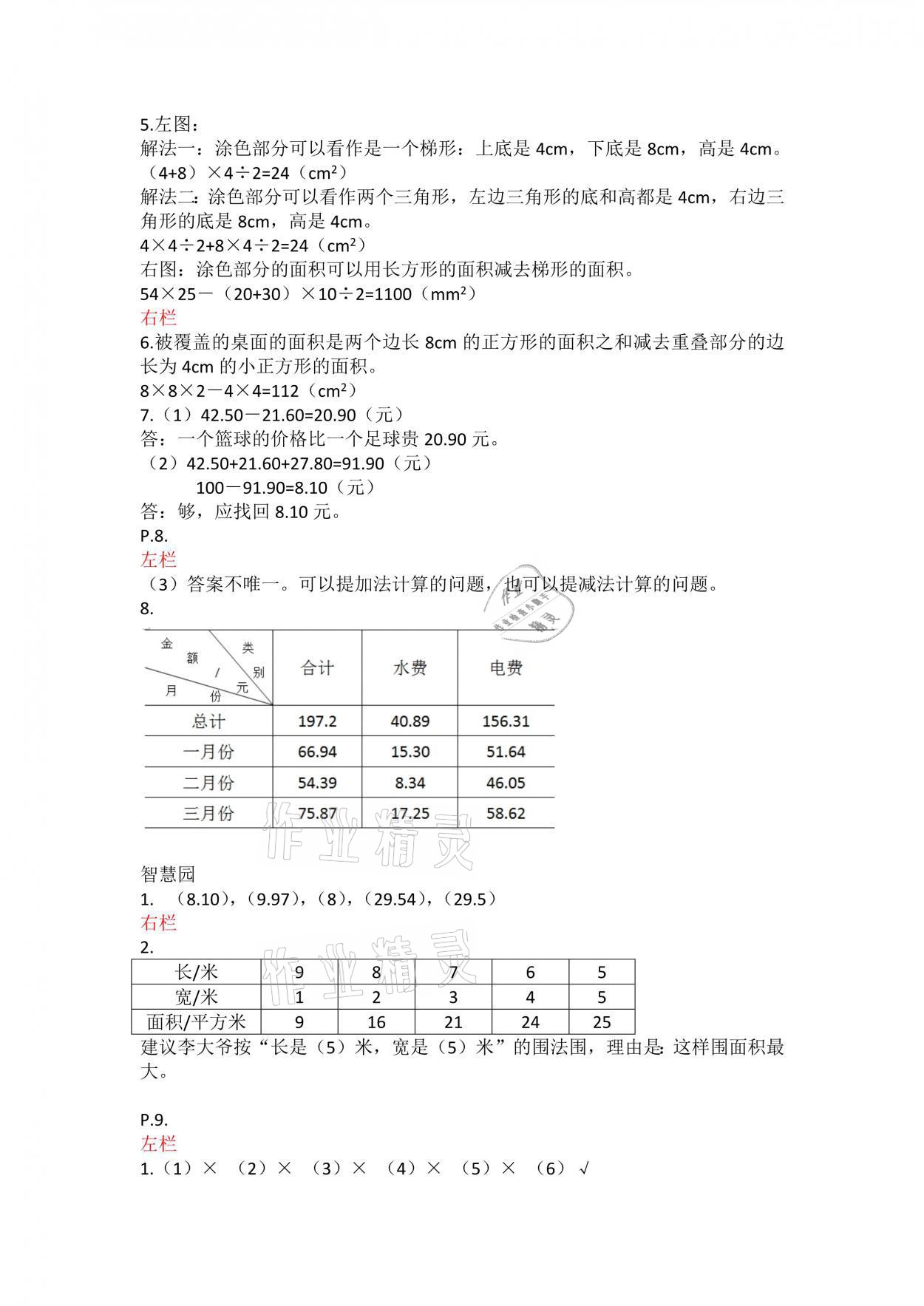 2021年寒假作業(yè)五年級(jí)數(shù)學(xué)蘇教版安徽少年兒童出版社 參考答案第4頁(yè)