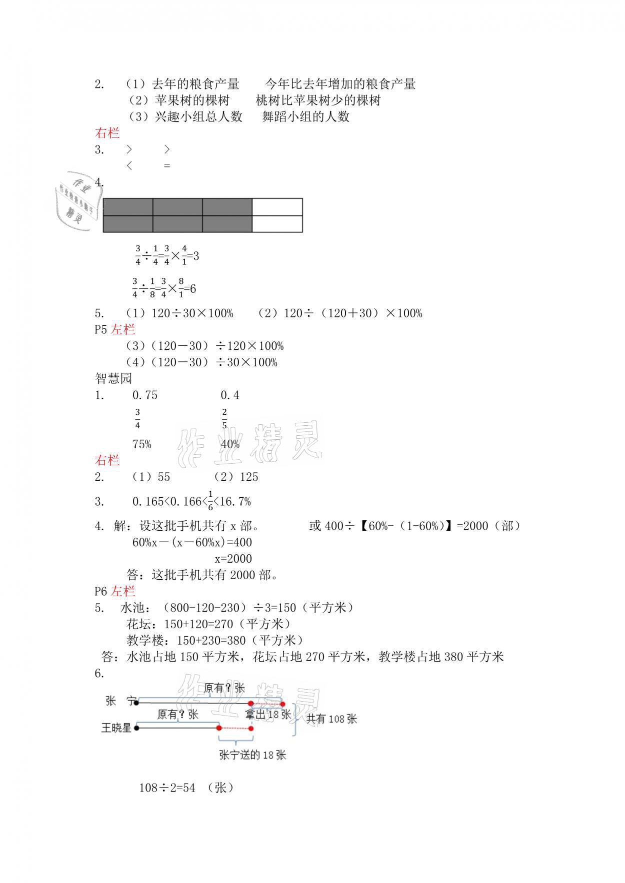 2021年寒假作業(yè)六年級數(shù)學(xué)蘇教版安徽少年兒童出版社 參考答案第2頁