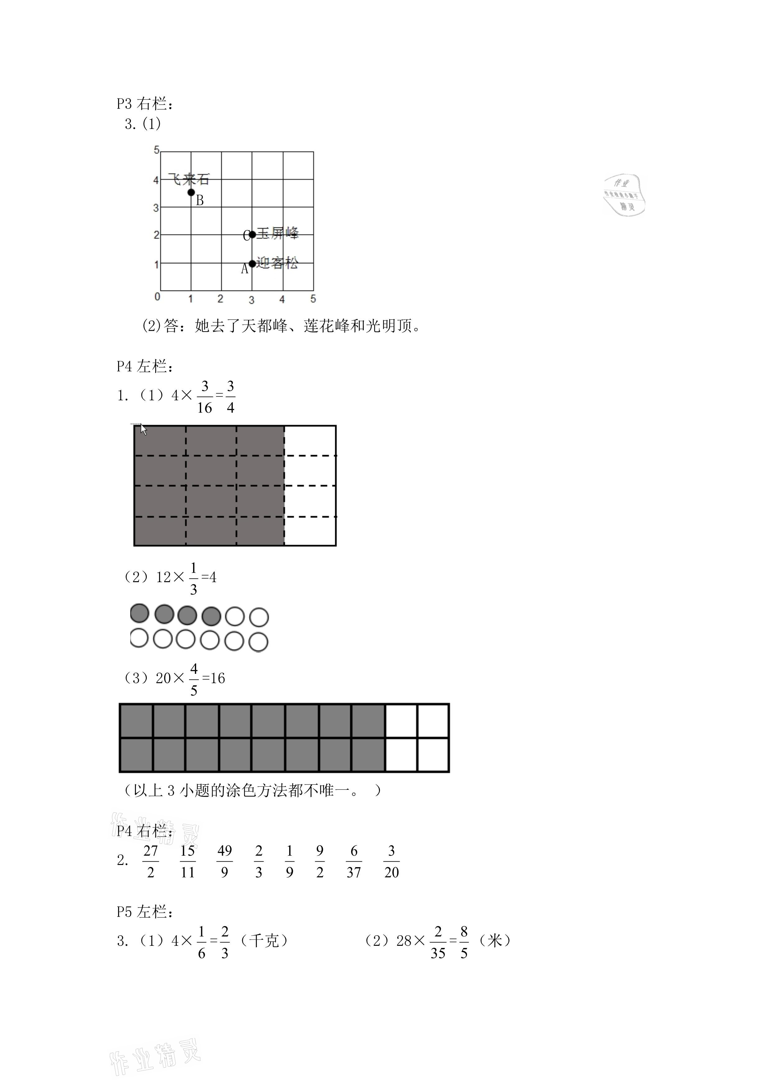 2021年寒假作業(yè)六年級數(shù)學人教版安徽少年兒童出版社 參考答案第2頁