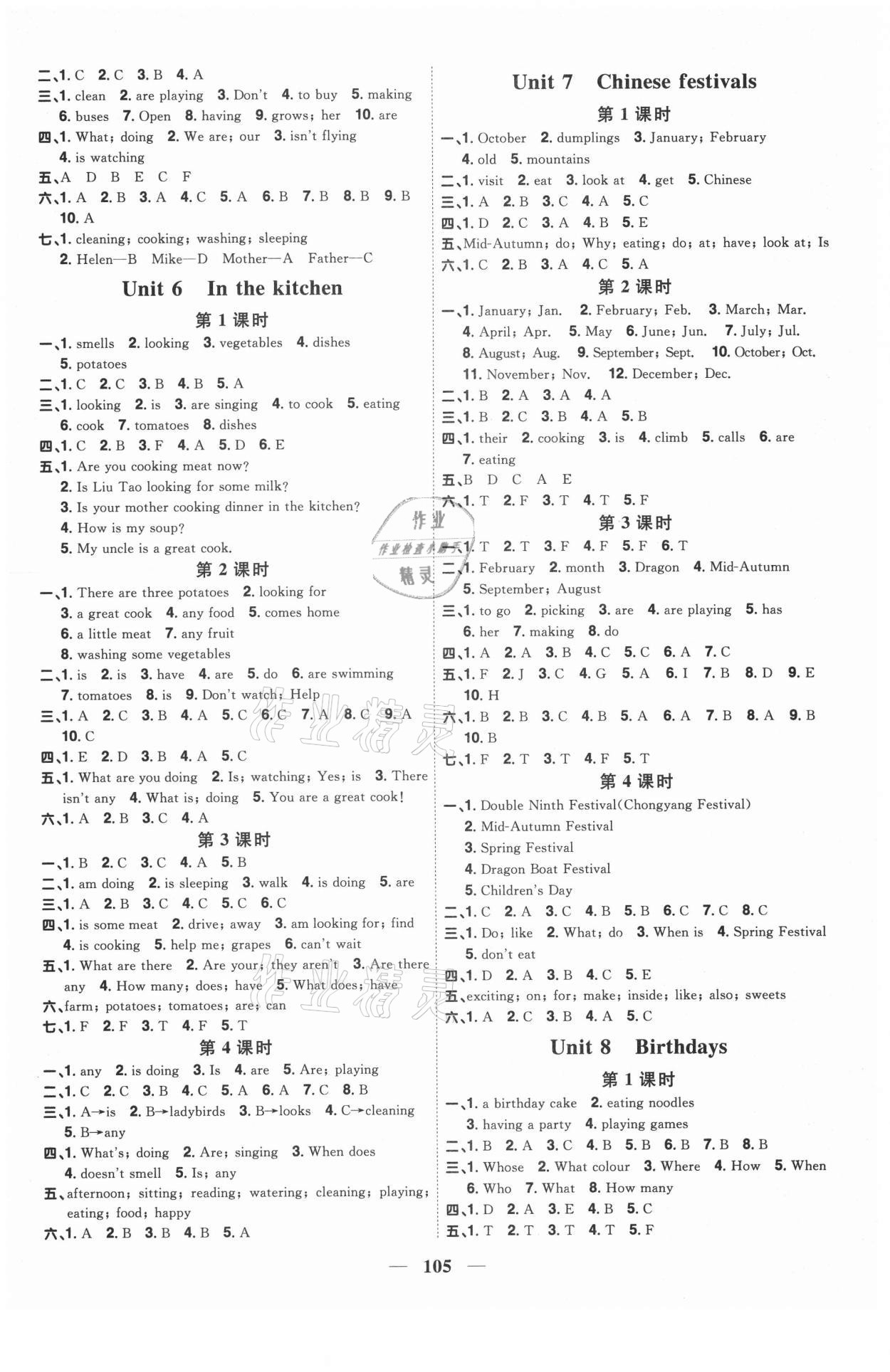 2021年陽(yáng)光同學(xué)課時(shí)優(yōu)化作業(yè)五年級(jí)英語(yǔ)下冊(cè)譯林版徐州專版 參考答案第3頁(yè)