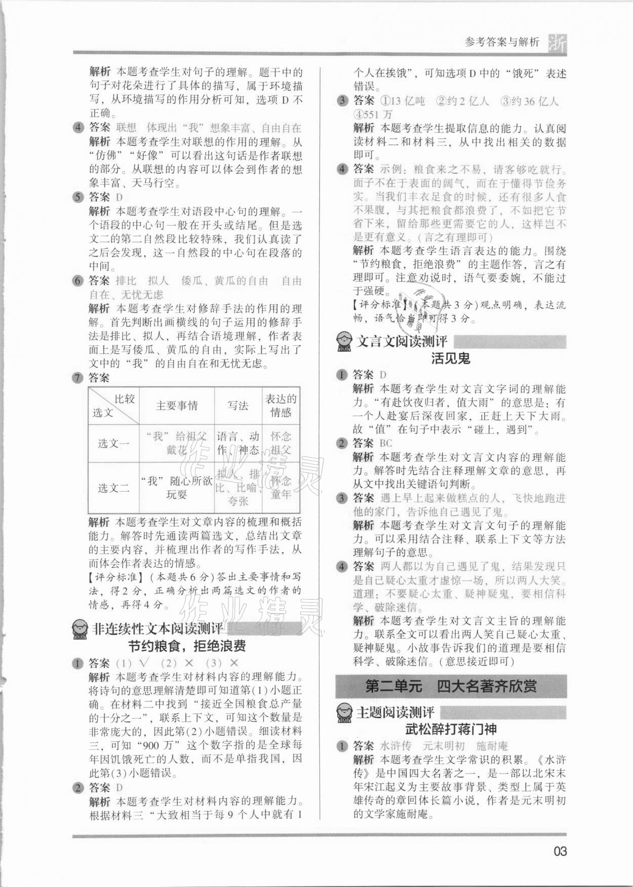 2021年木頭馬閱讀力測(cè)評(píng)五年級(jí)語(yǔ)文浙江專(zhuān)版B版 第3頁(yè)