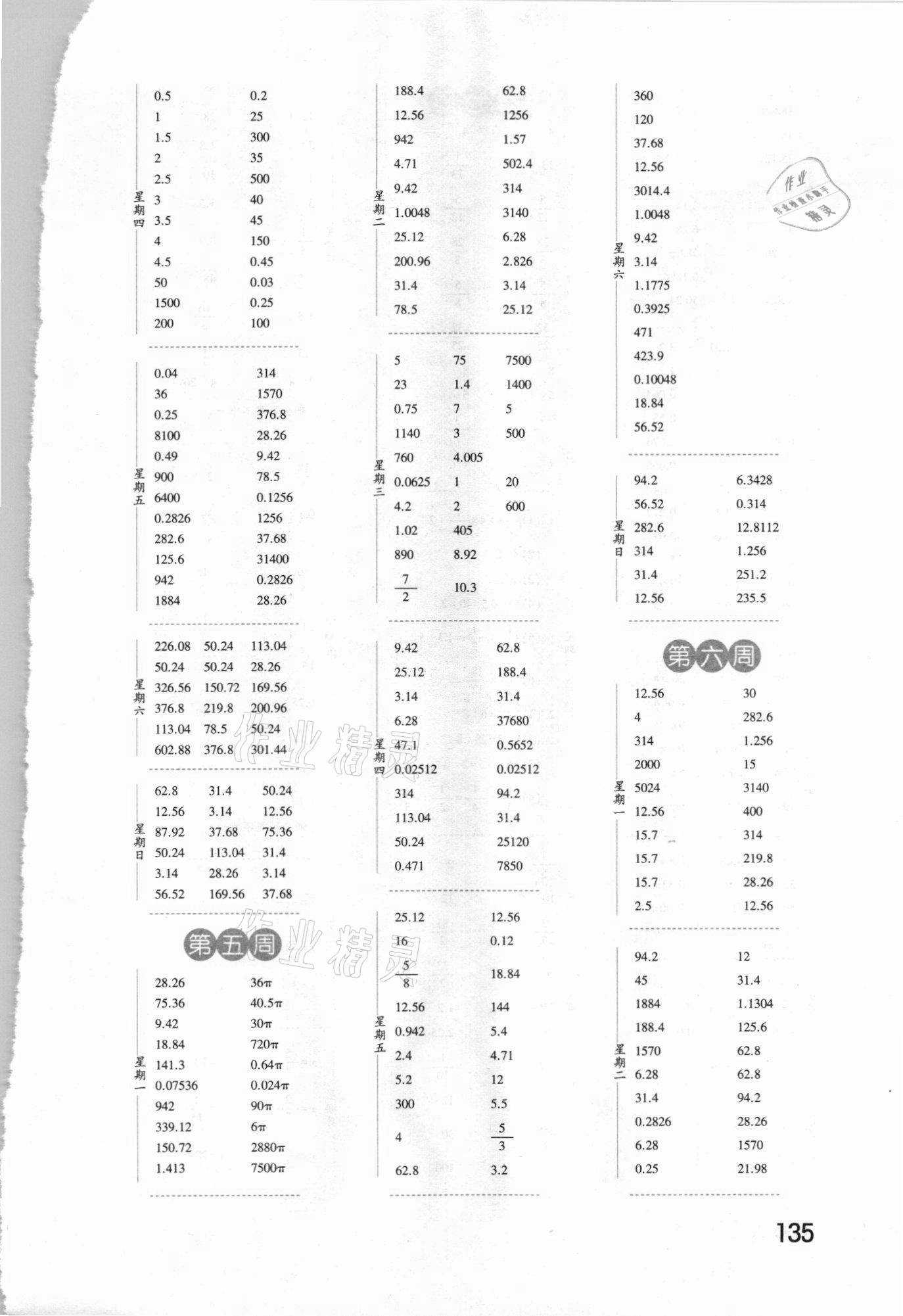 2021年經(jīng)綸學典口算達人六年級數(shù)學下冊人教版 第3頁