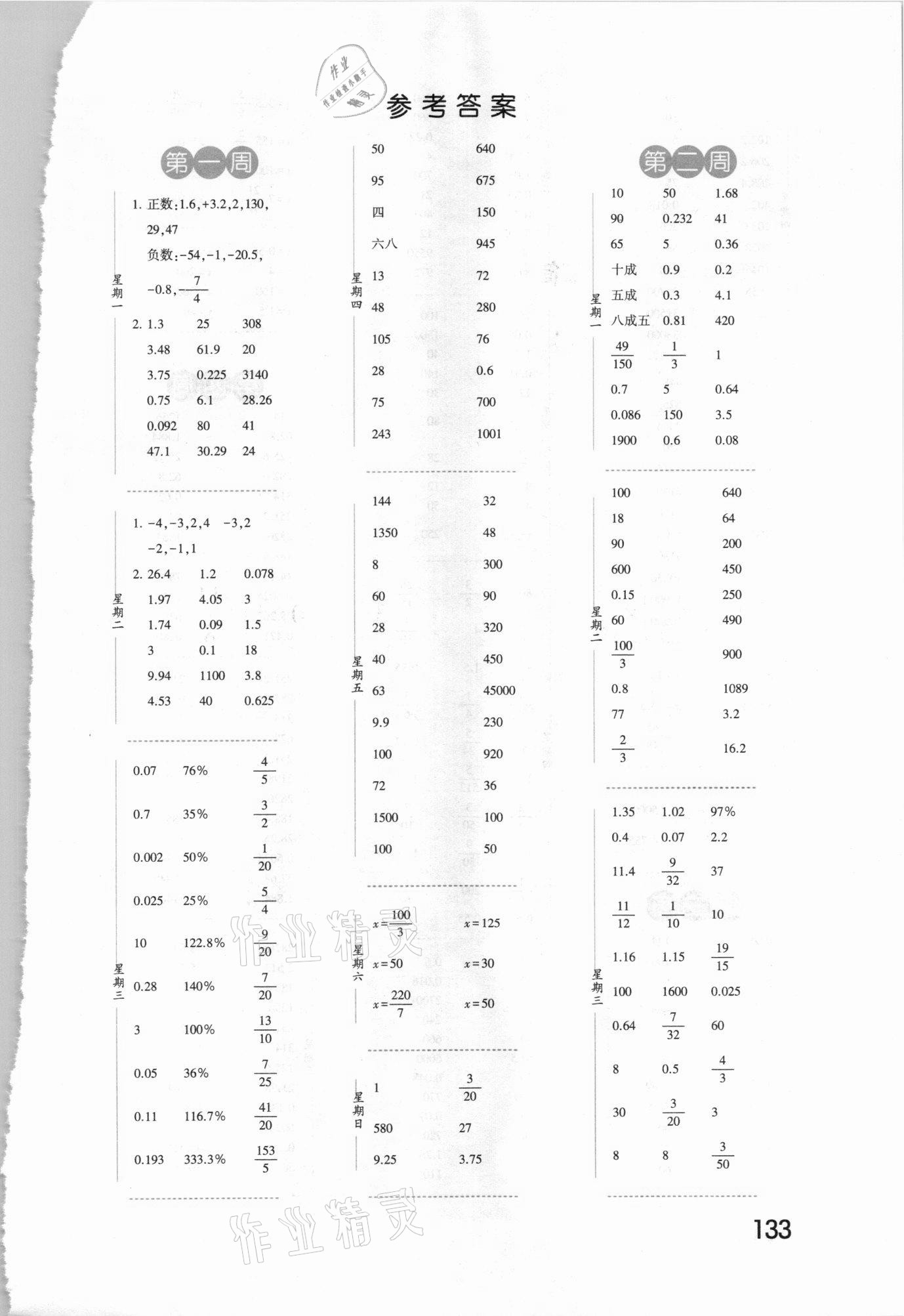 2021年經(jīng)綸學(xué)典口算達(dá)人六年級(jí)數(shù)學(xué)下冊(cè)人教版 第1頁