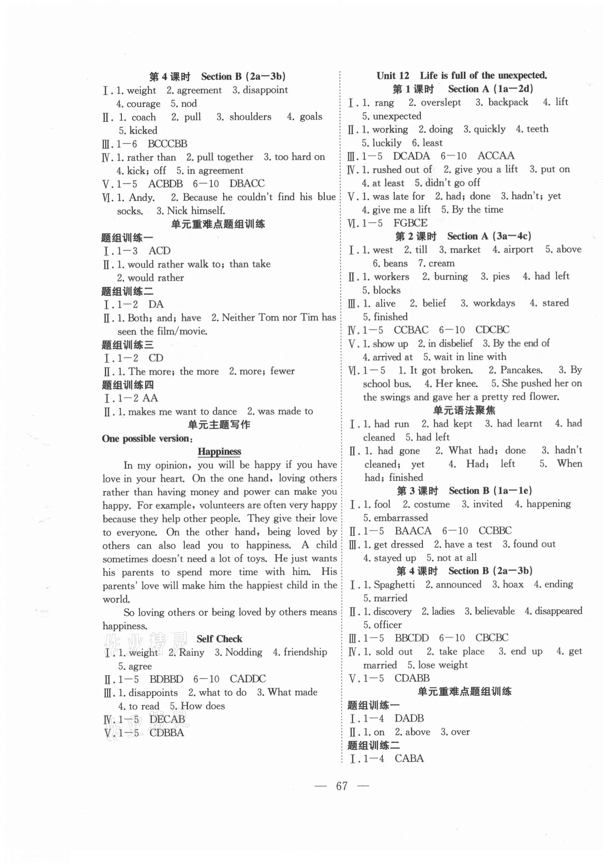 2021年体验型学案九年级英语下册人教版 第3页