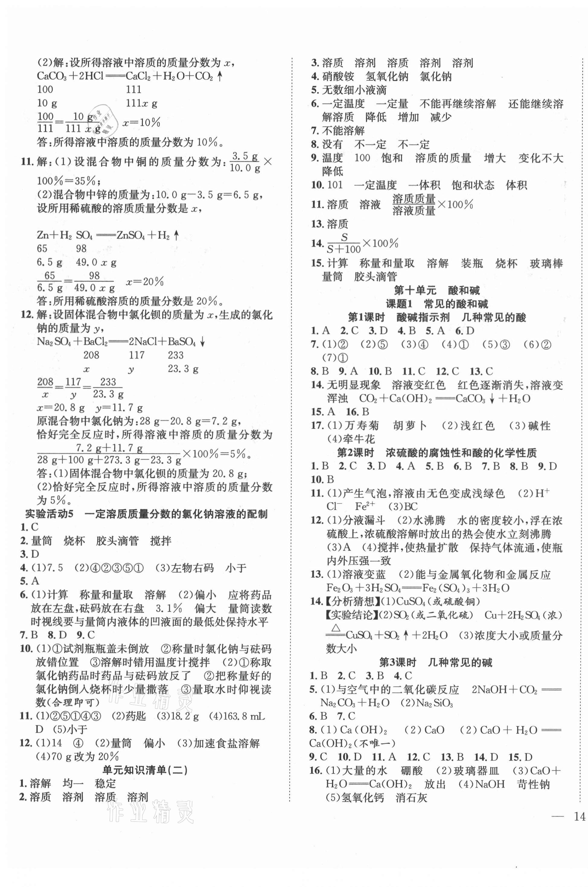 2021年体验型学案九年级化学下册人教版 第3页