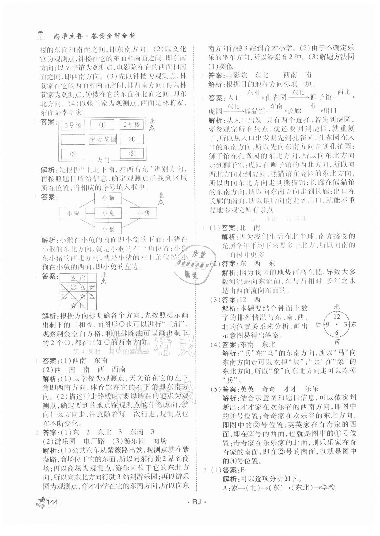 2021年尚學(xué)生香英才天天練三年級(jí)數(shù)學(xué)下冊(cè)人教版 參考答案第2頁(yè)