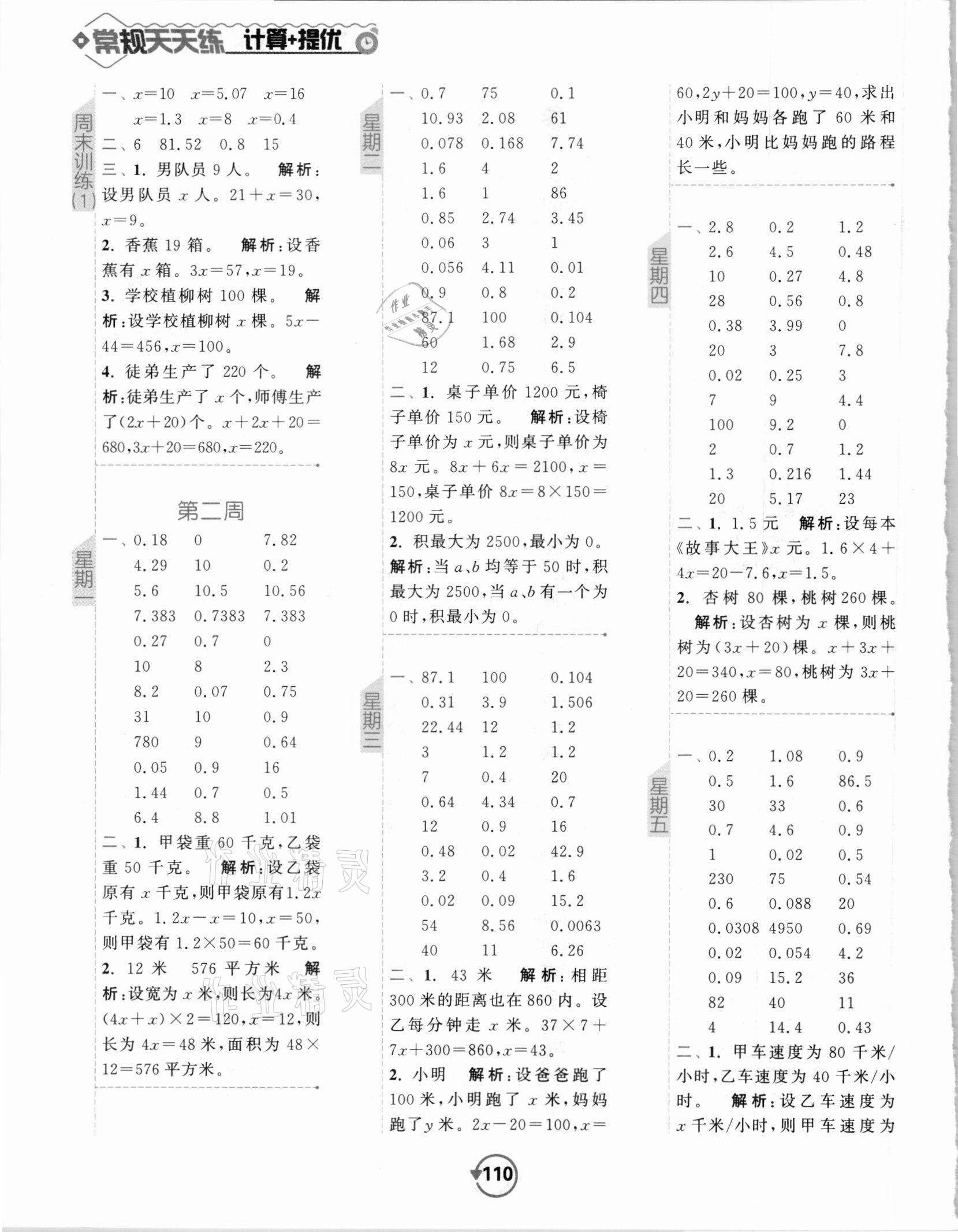 2021年壹學(xué)教育常規(guī)作業(yè)天天練五年級(jí)數(shù)學(xué)下冊(cè)蘇教版 第2頁(yè)