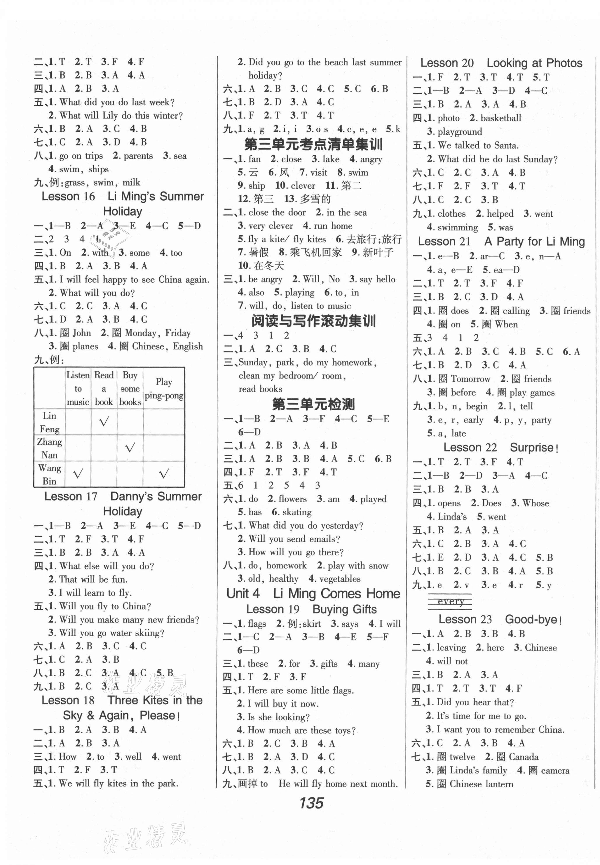 2021年全優(yōu)課堂考點集訓與滿分備考六年級英語下冊冀教版河北專版 第3頁