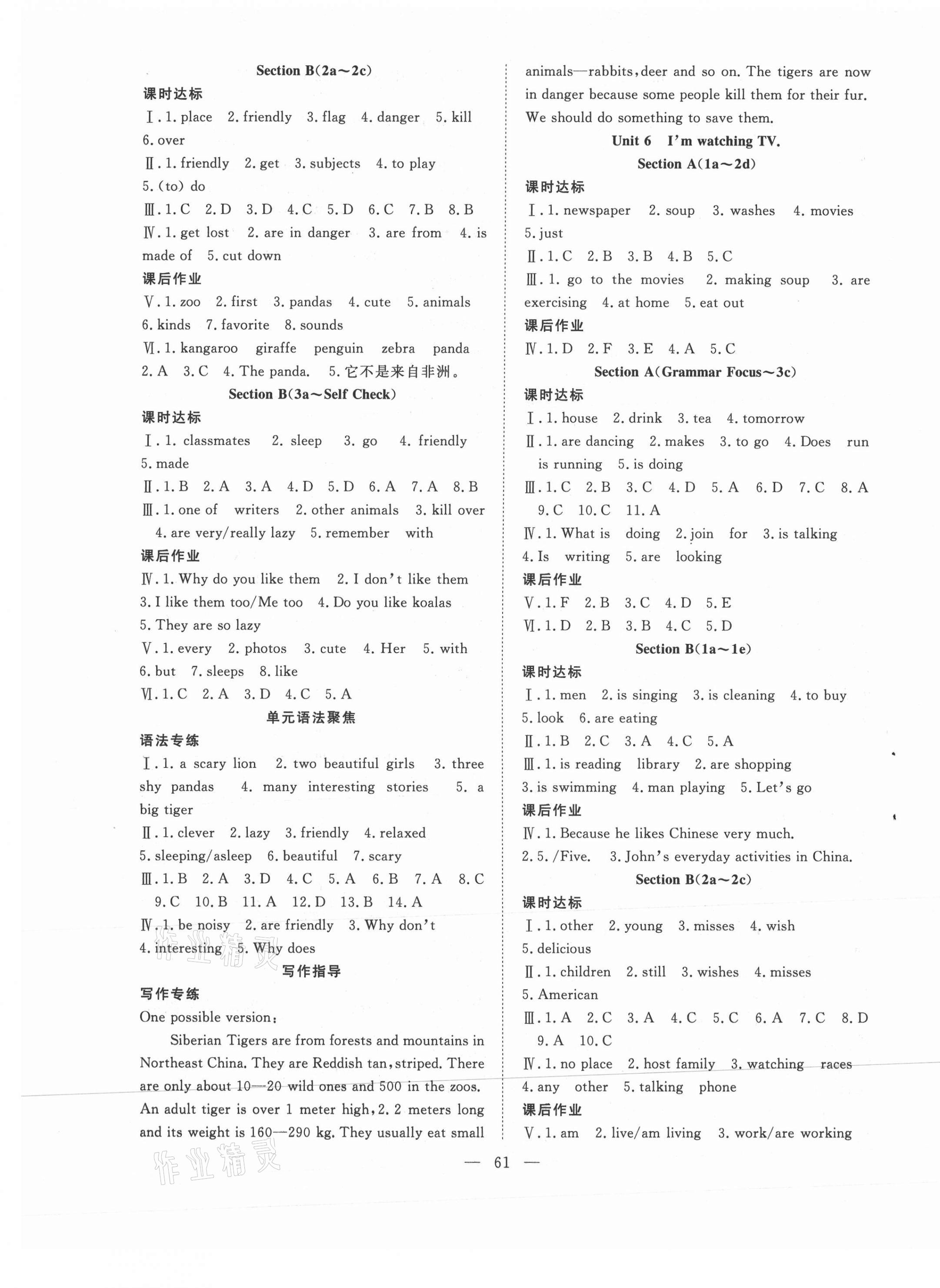 2021年全頻道課時(shí)作業(yè)七年級(jí)英語(yǔ)下冊(cè)人教版 第5頁(yè)