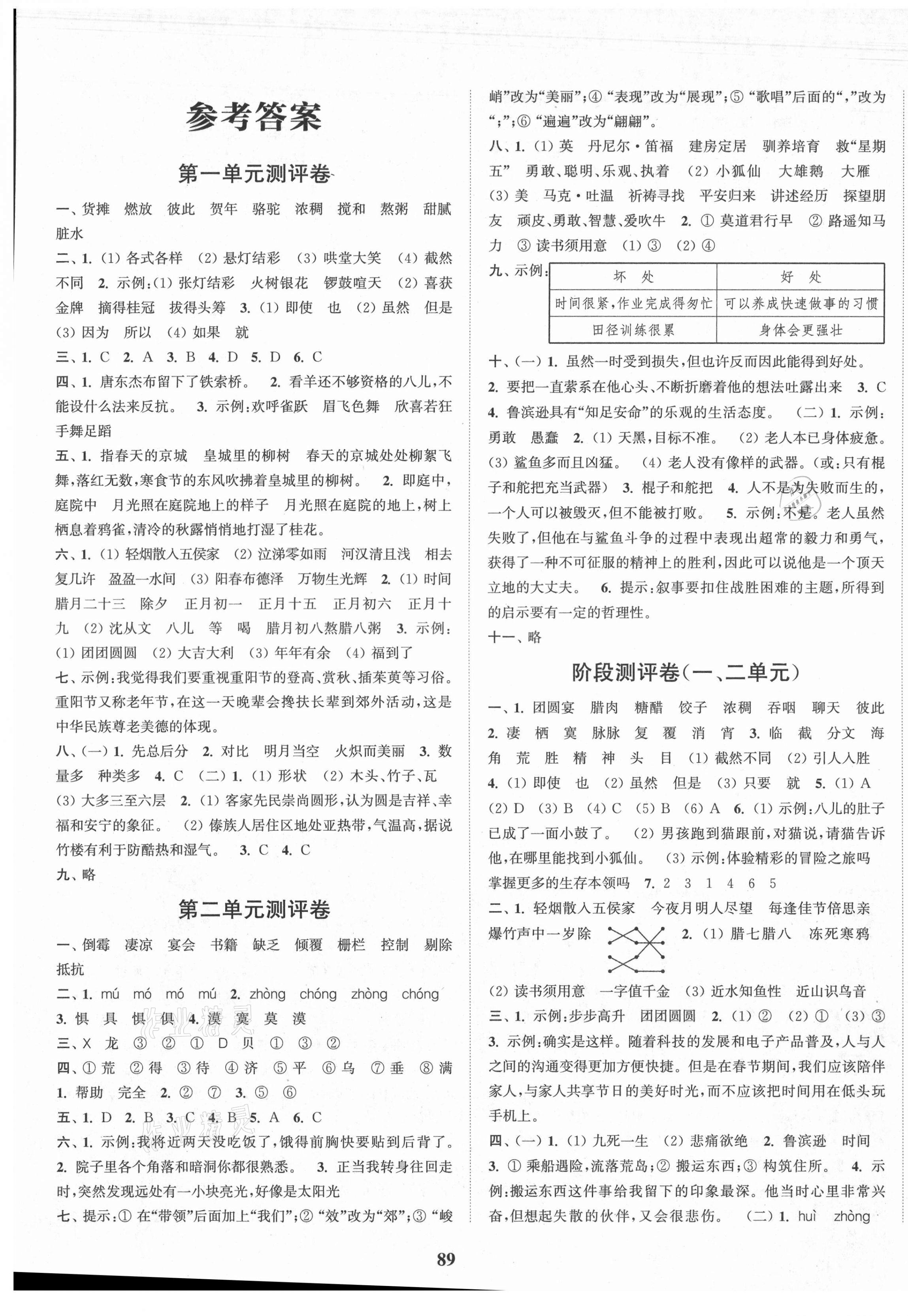 2021年通城學(xué)典小學(xué)全程測(cè)評(píng)卷六年級(jí)語(yǔ)文下冊(cè)人教版 第1頁(yè)