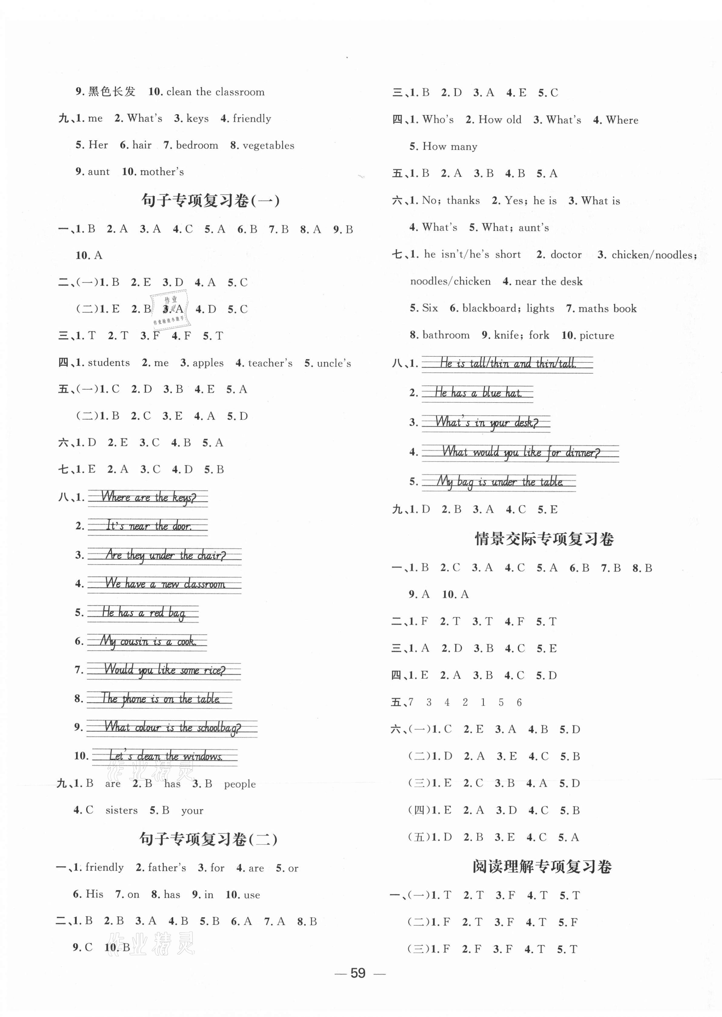 2020年陽光同學(xué)期末復(fù)習(xí)15天沖刺100分四年級英語上冊人教PEP版 第3頁