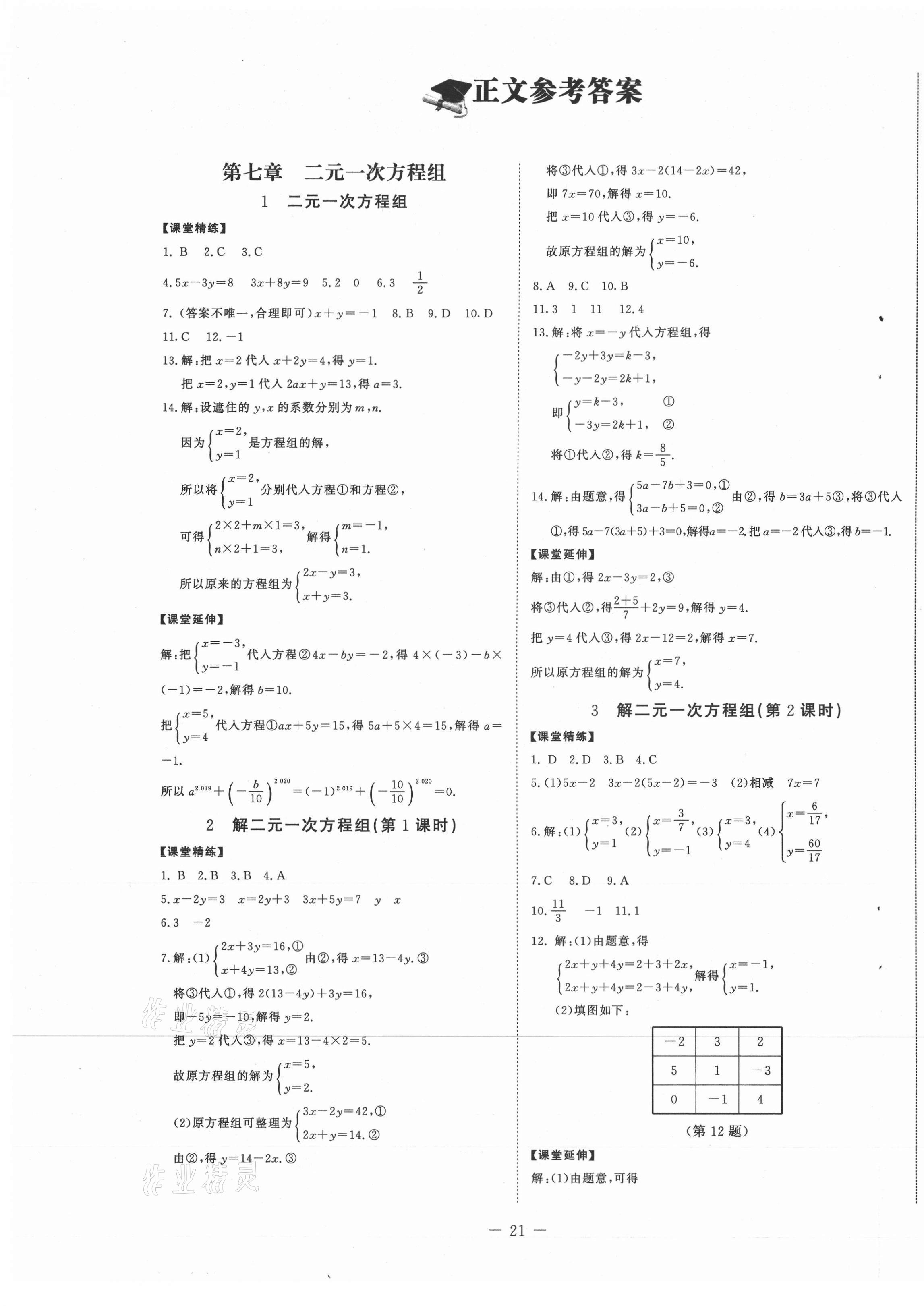 2021年初中同步練習(xí)冊(cè)七年級(jí)數(shù)學(xué)下冊(cè)魯教版54制北京師范大學(xué)出版社 第1頁(yè)