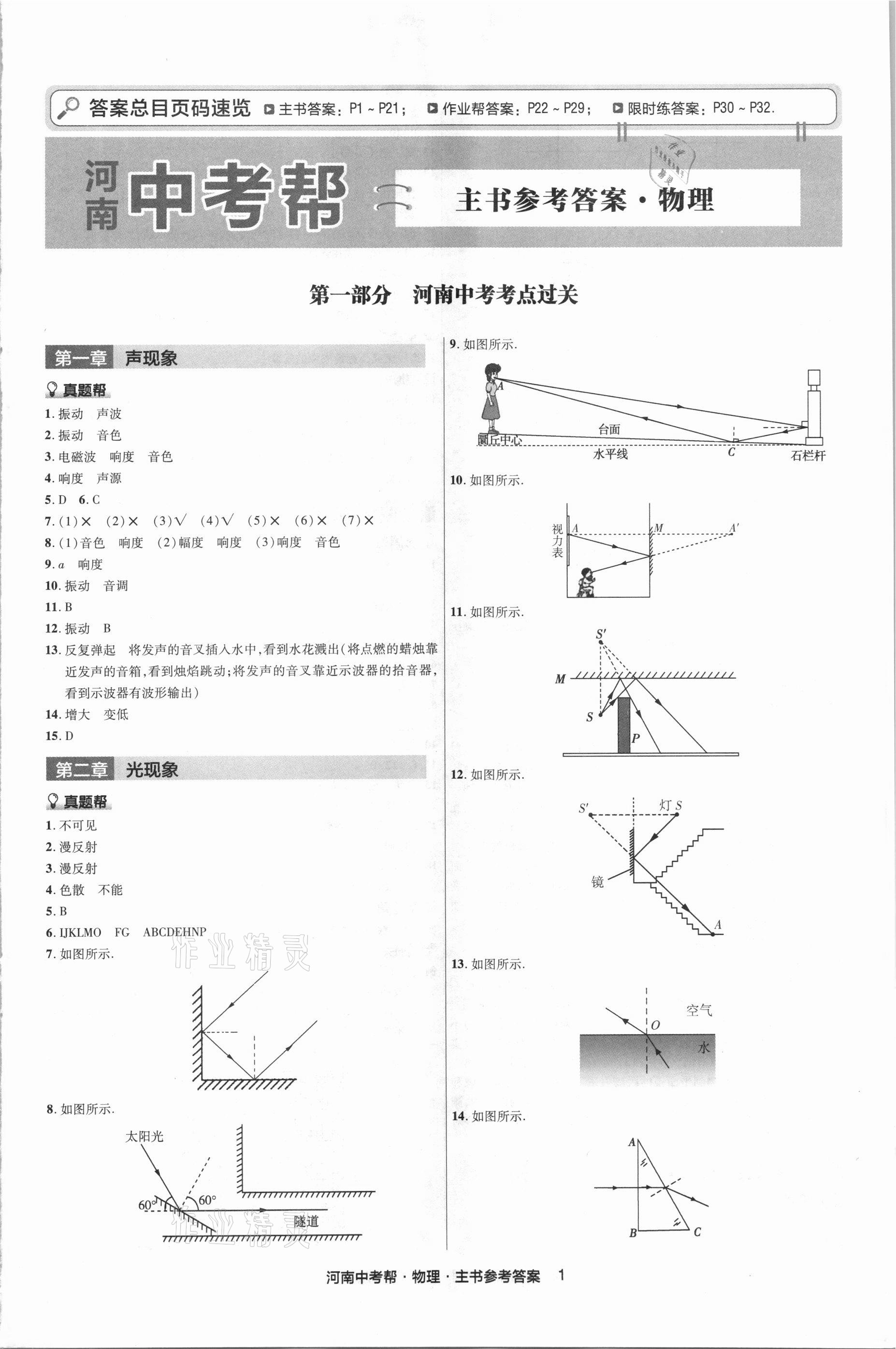 2021年中考幫物理河南專版 參考答案第4頁(yè)