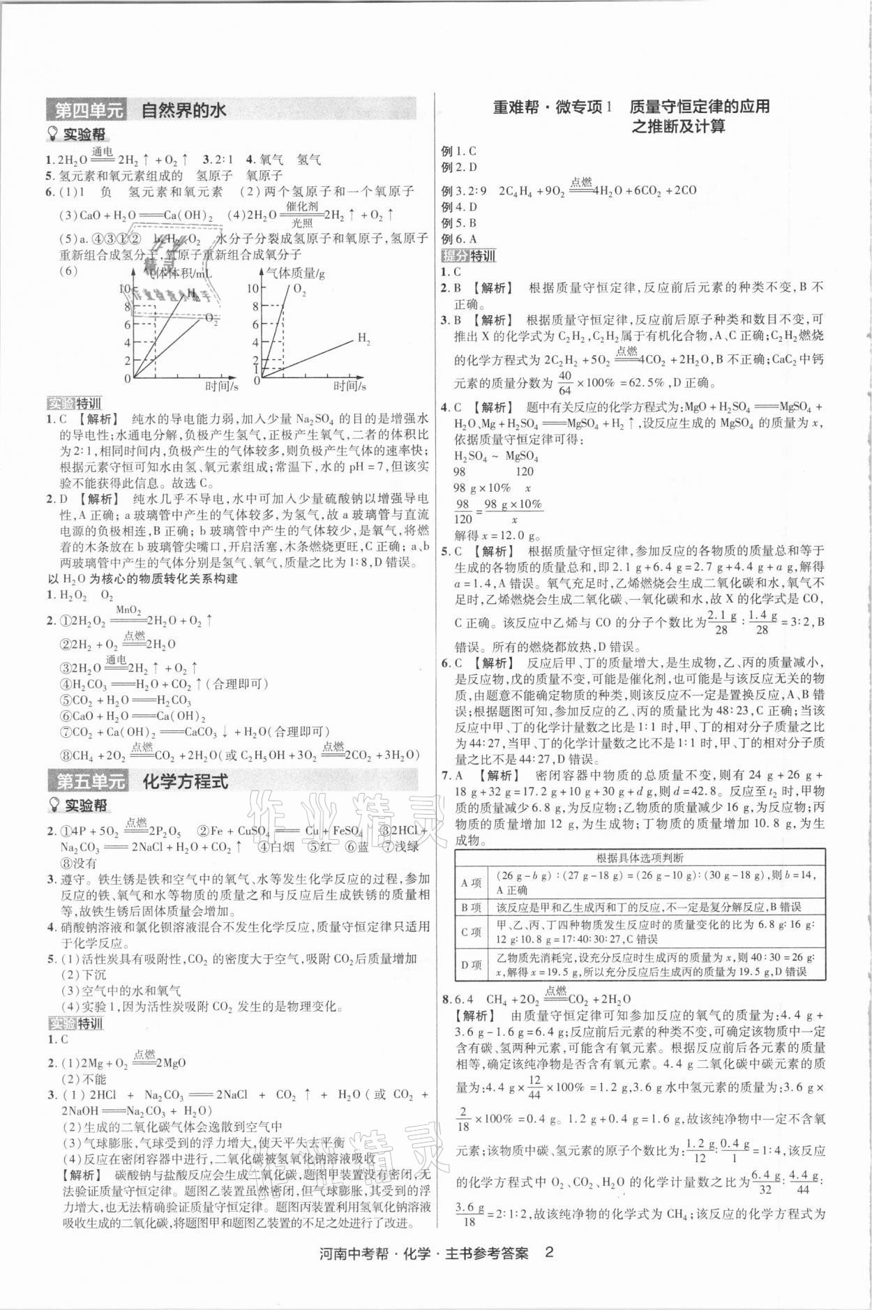 2021年中考幫化學河南專版 參考答案第7頁