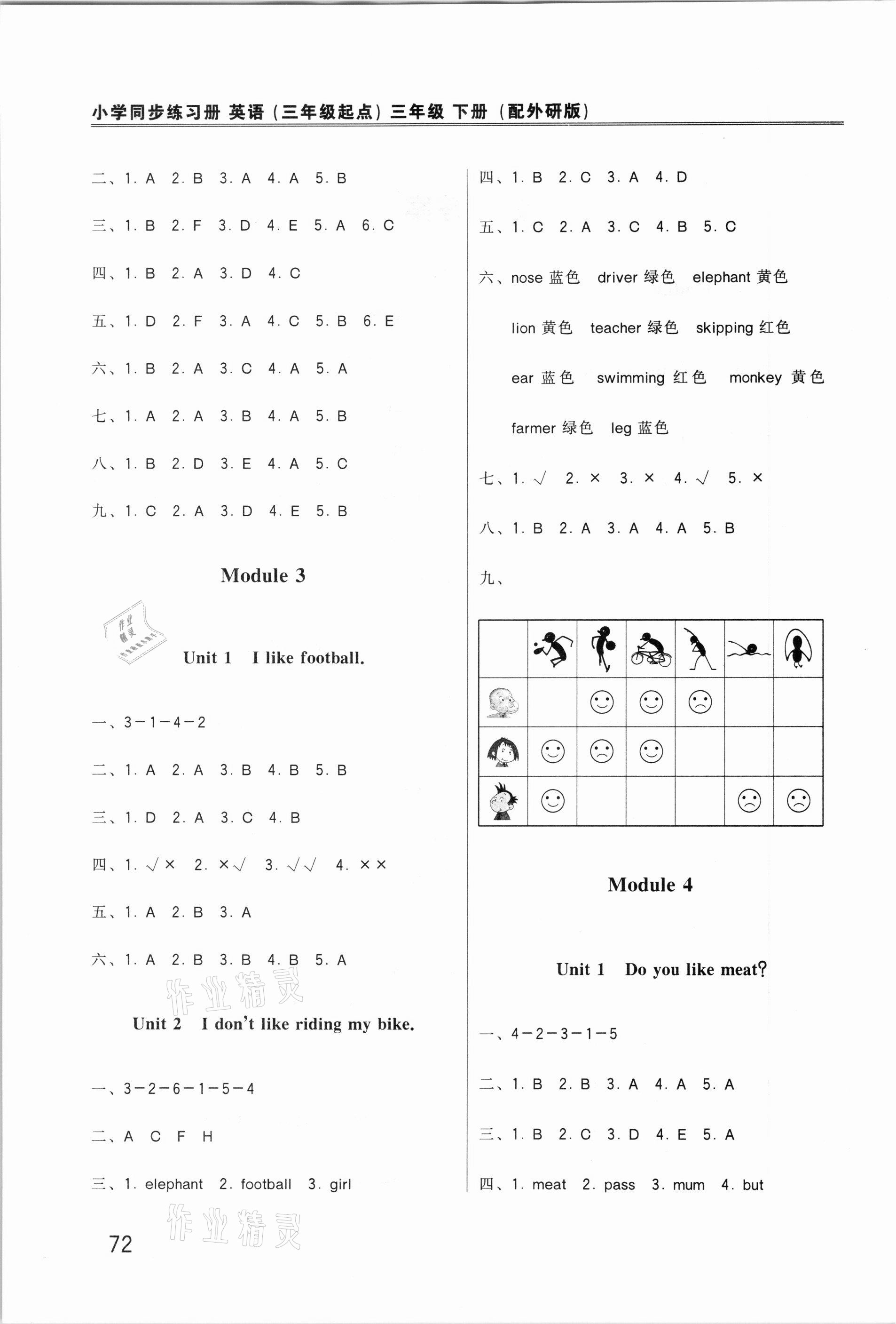 2021年小學(xué)英語(yǔ)同步練習(xí)冊(cè)三年級(jí)下冊(cè)外研版三年級(jí)起點(diǎn) 第2頁(yè)