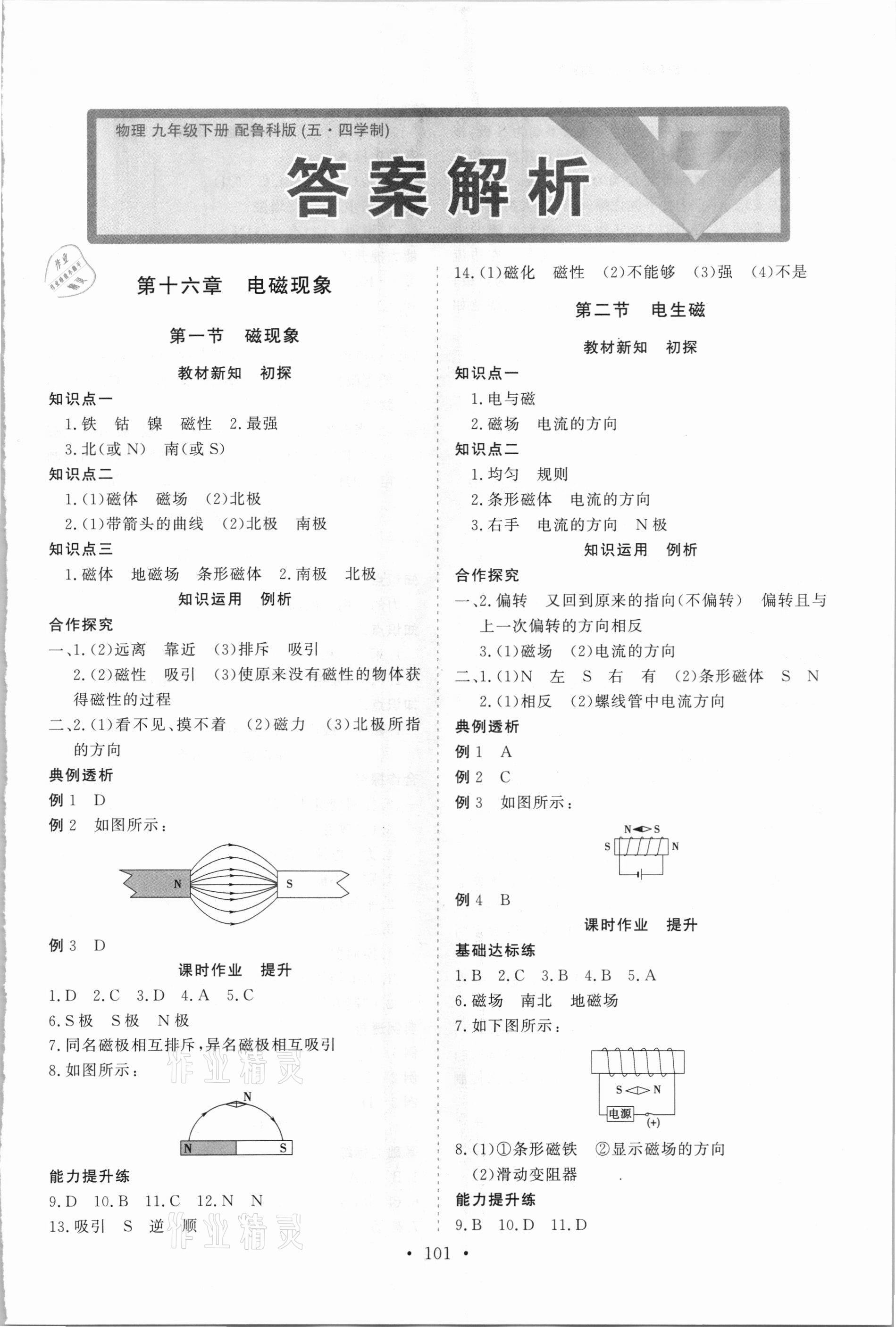 2021年初中同步練習(xí)冊九年級(jí)物理下冊魯科版54制山東人民出版社 第1頁