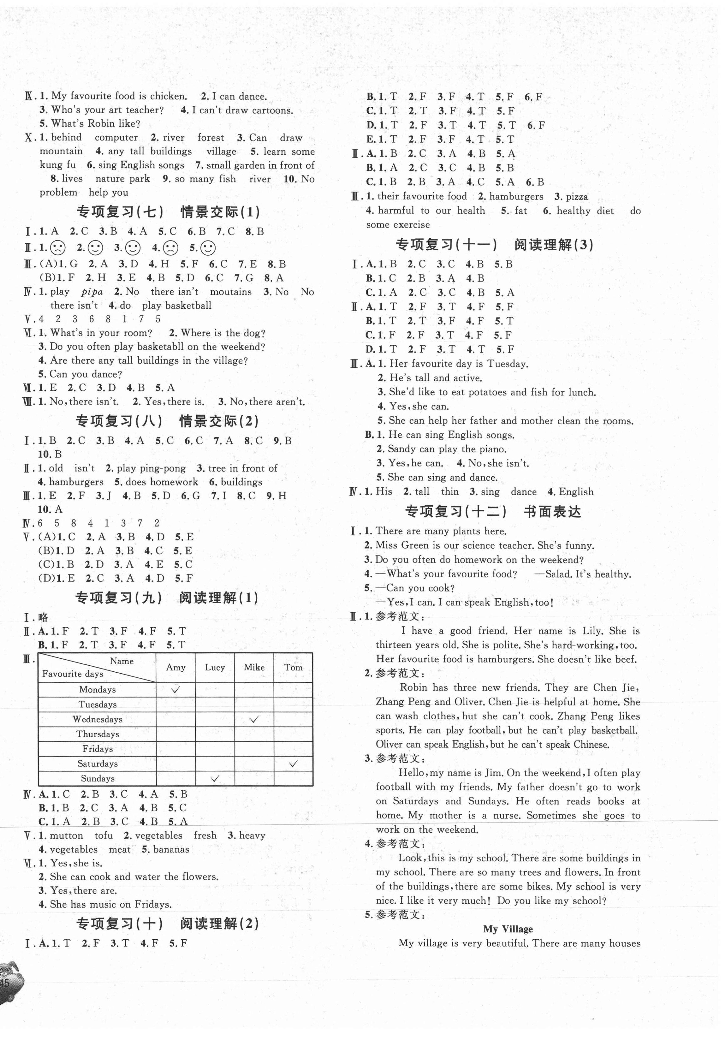 2020年标准期末考卷五年级英语上册人教PEP版浙江专版 第2页