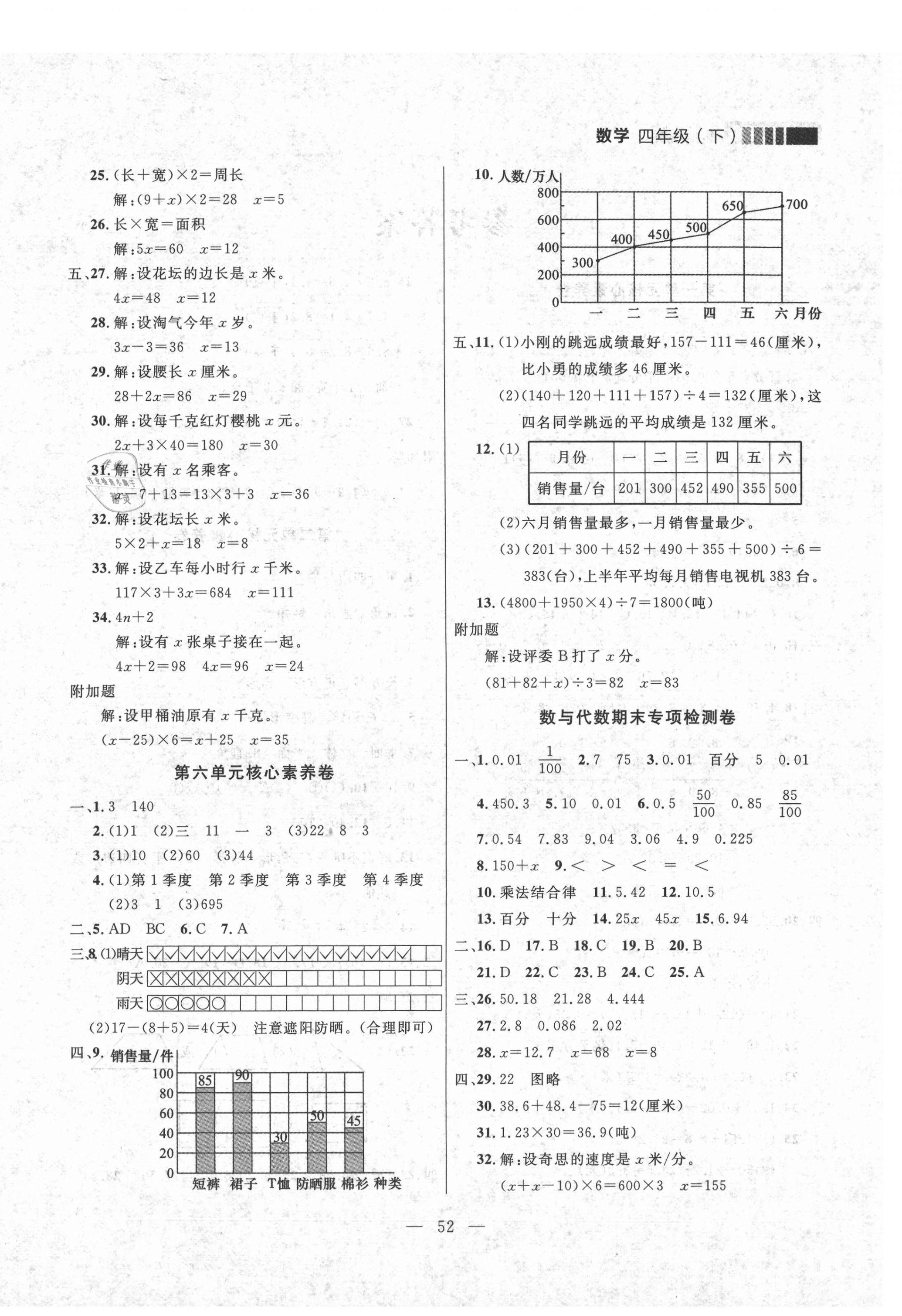 2021年点石成金金牌每课通四年级数学下册北师大版大连专版 第4页