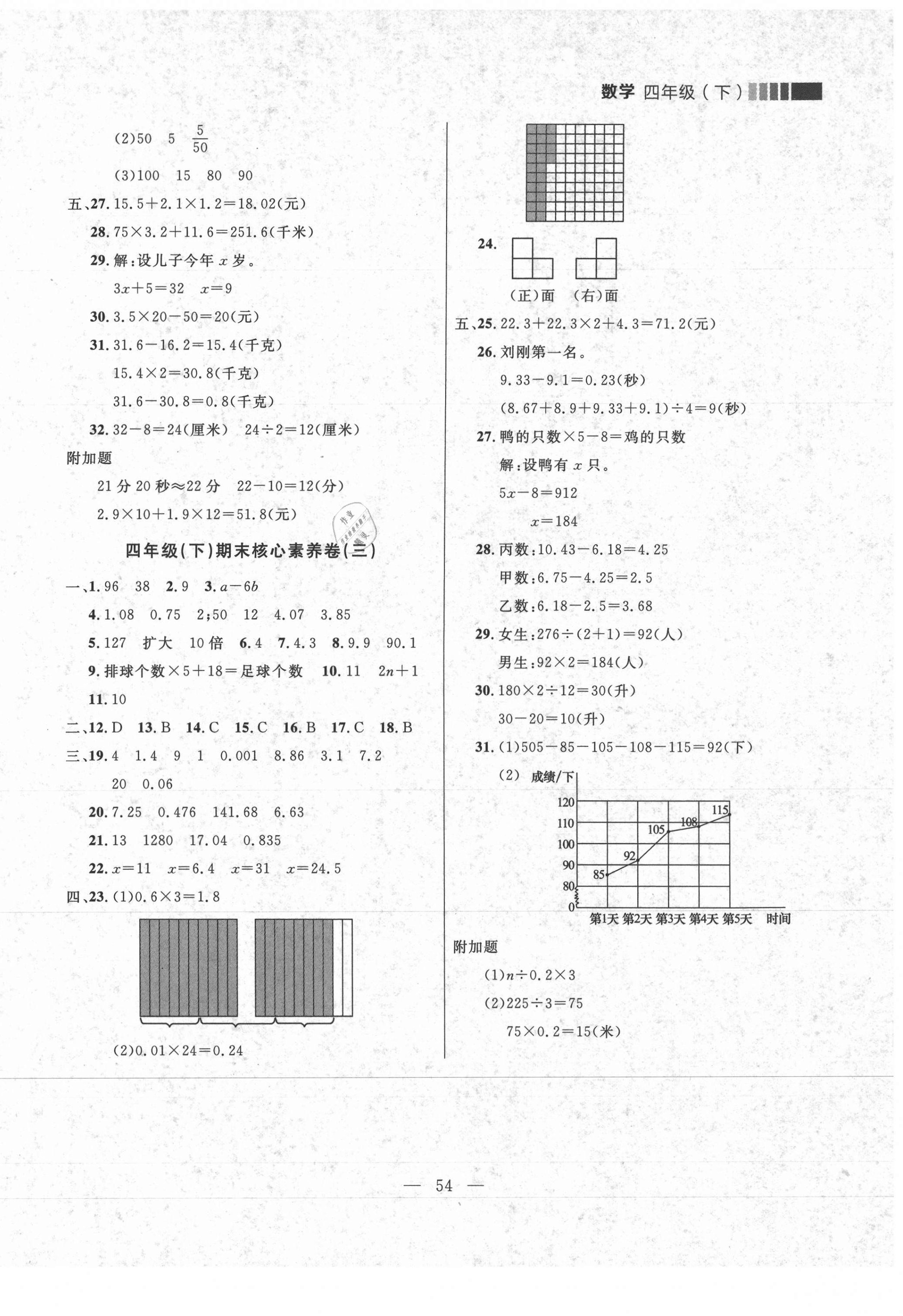 2021年點石成金金牌每課通四年級數學下冊北師大版大連專版 第6頁