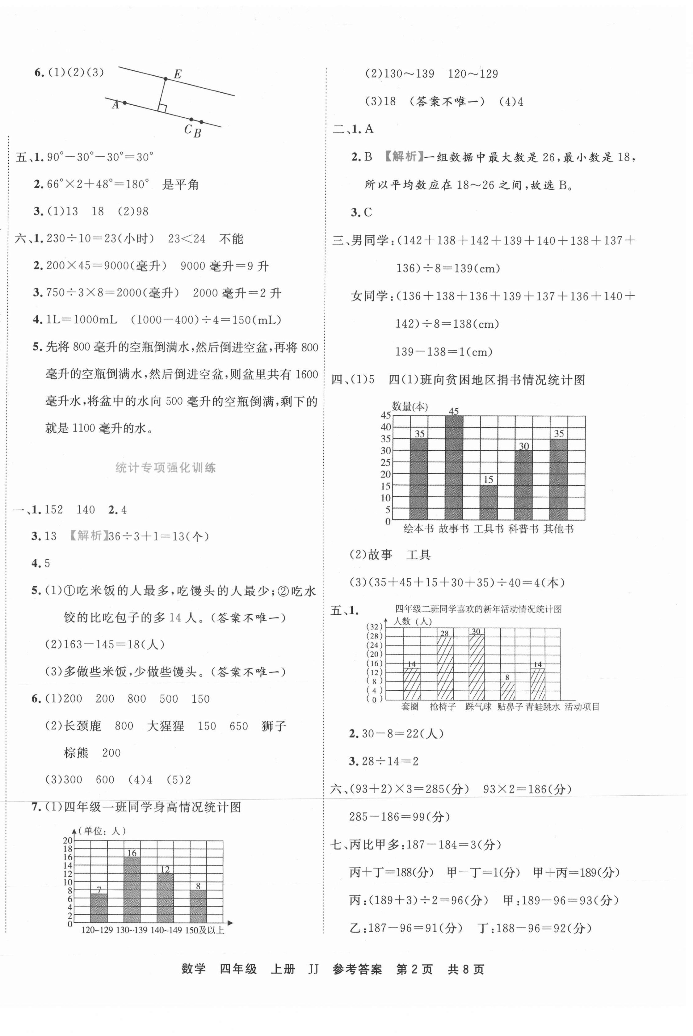 2020年期末真題匯編精選卷四年級數(shù)學(xué)上冊冀教版河北專版 第2頁