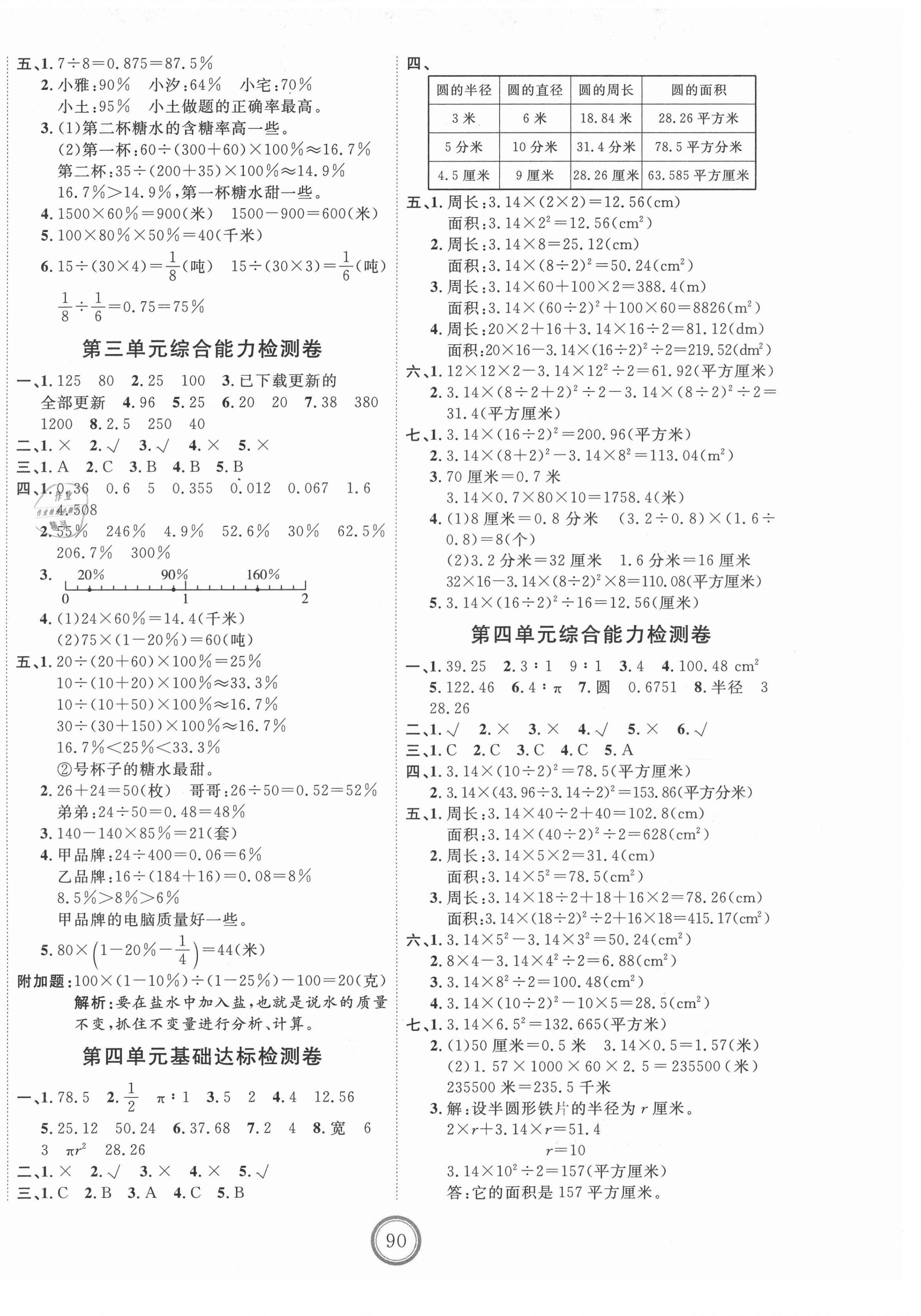 2020年优加密卷六年级数学上册冀教版N版 第2页