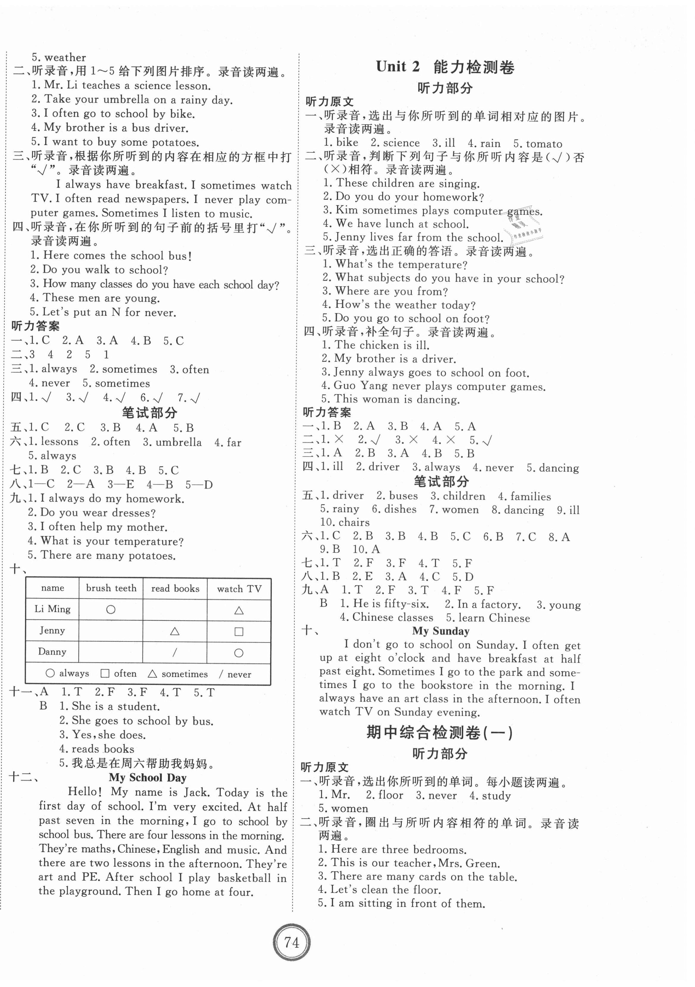 2020年优加密卷六年级英语上册冀教版N版 第2页