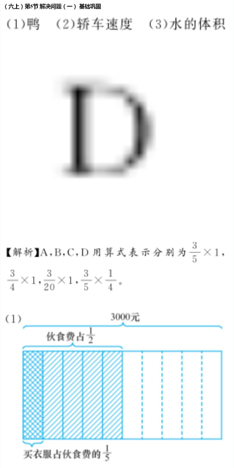 2020年億教億學小螞蟻優(yōu)學六年級數學上冊人教版 參考答案第9頁