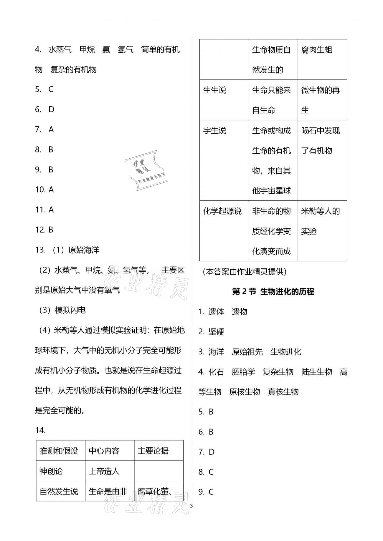 2021年生物學(xué)補充習(xí)題八年級下冊蘇科版 參考答案第3頁