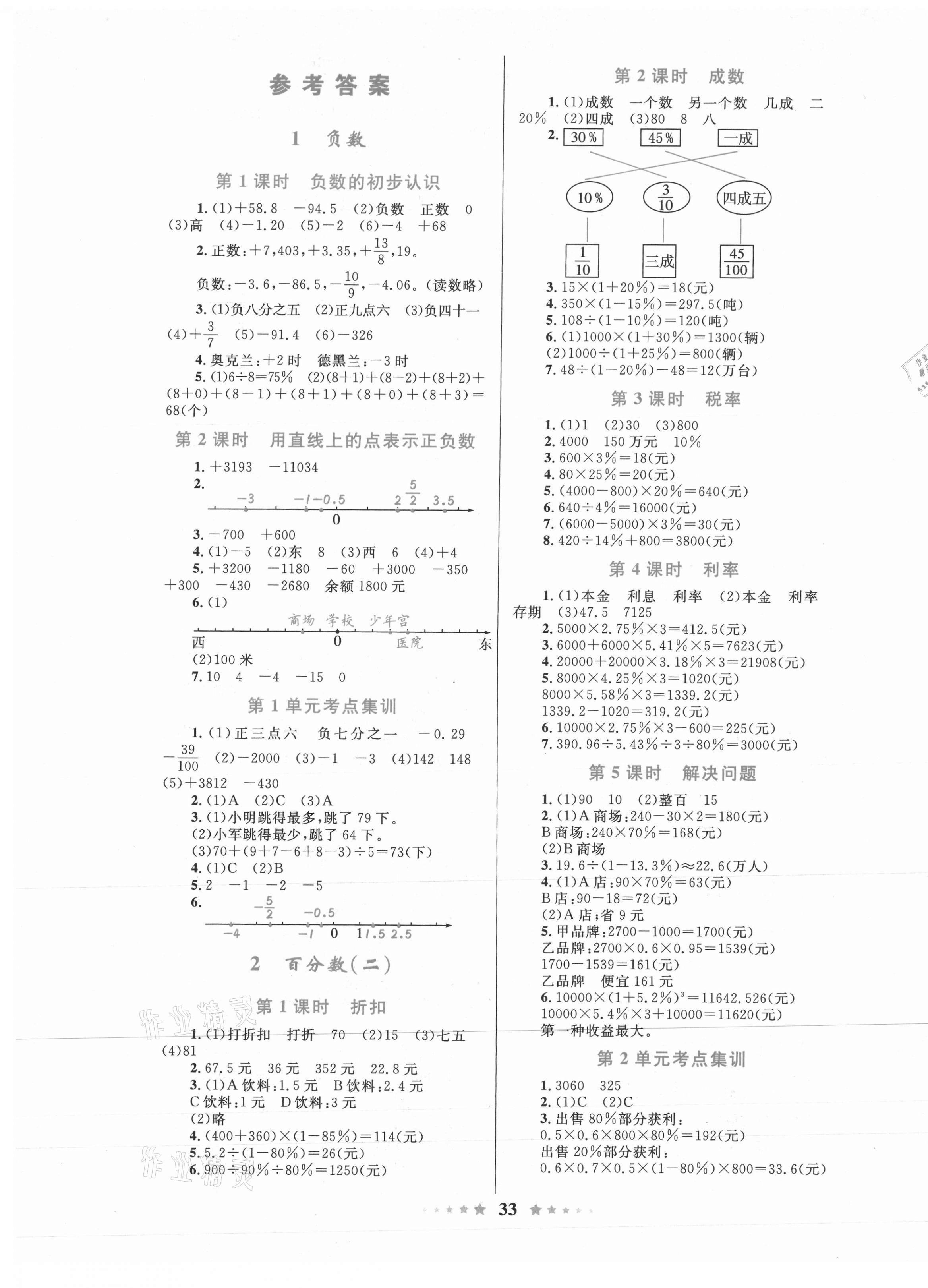 2021年小學(xué)同步測(cè)控全優(yōu)設(shè)計(jì)六年級(jí)數(shù)學(xué)下冊(cè)人教版 第1頁(yè)