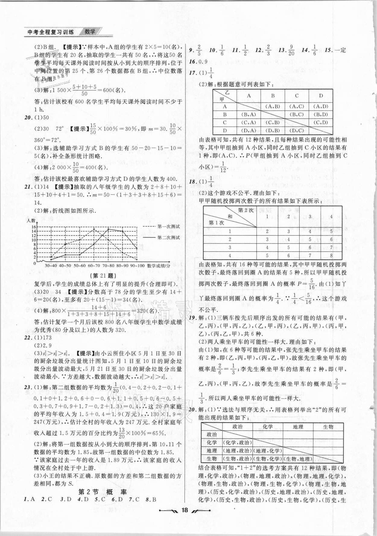 2021年中考全程复习训练数学朝阳专版 第18页