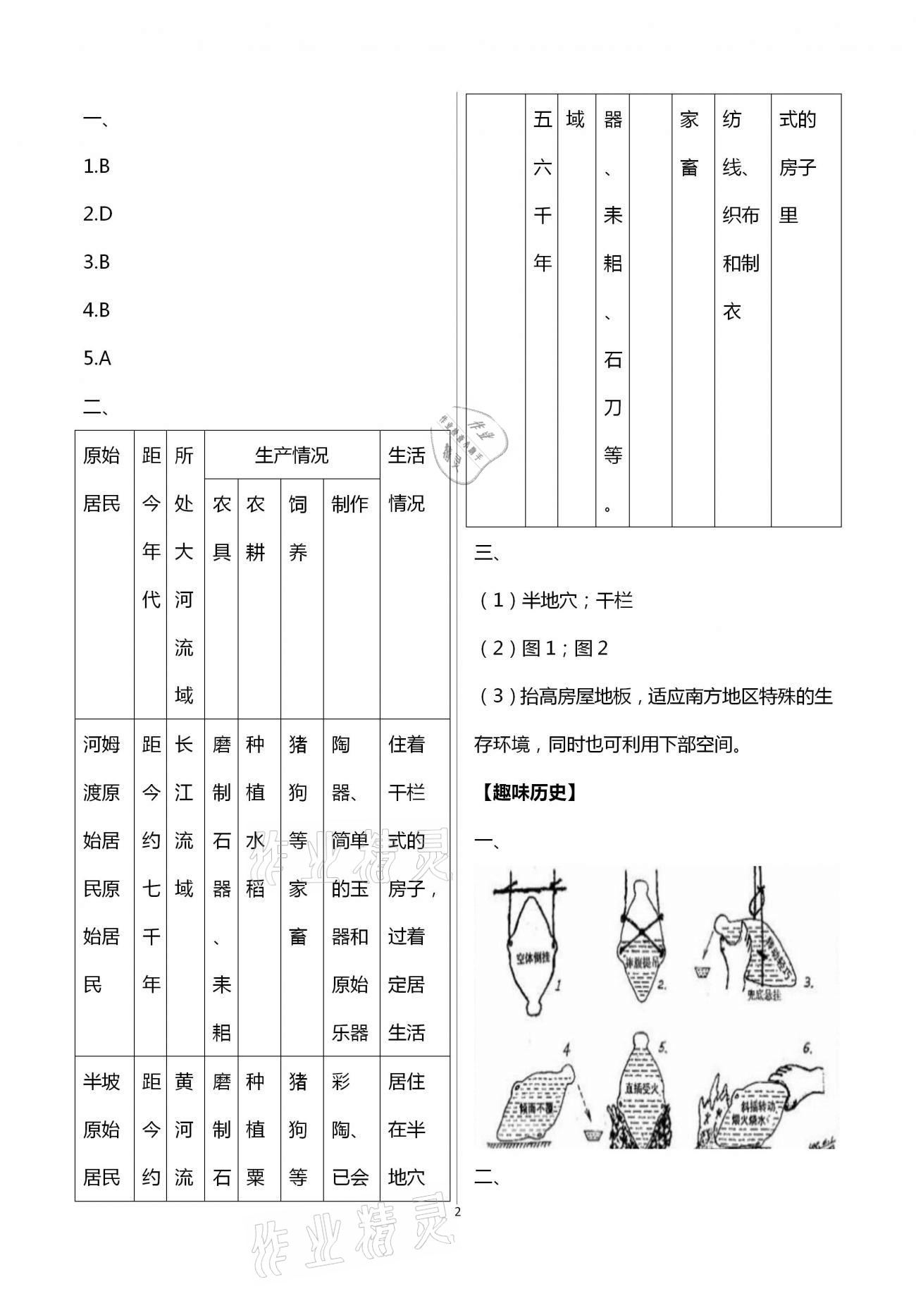 2021年新課堂寒假生活七年級歷史人教版 第2頁