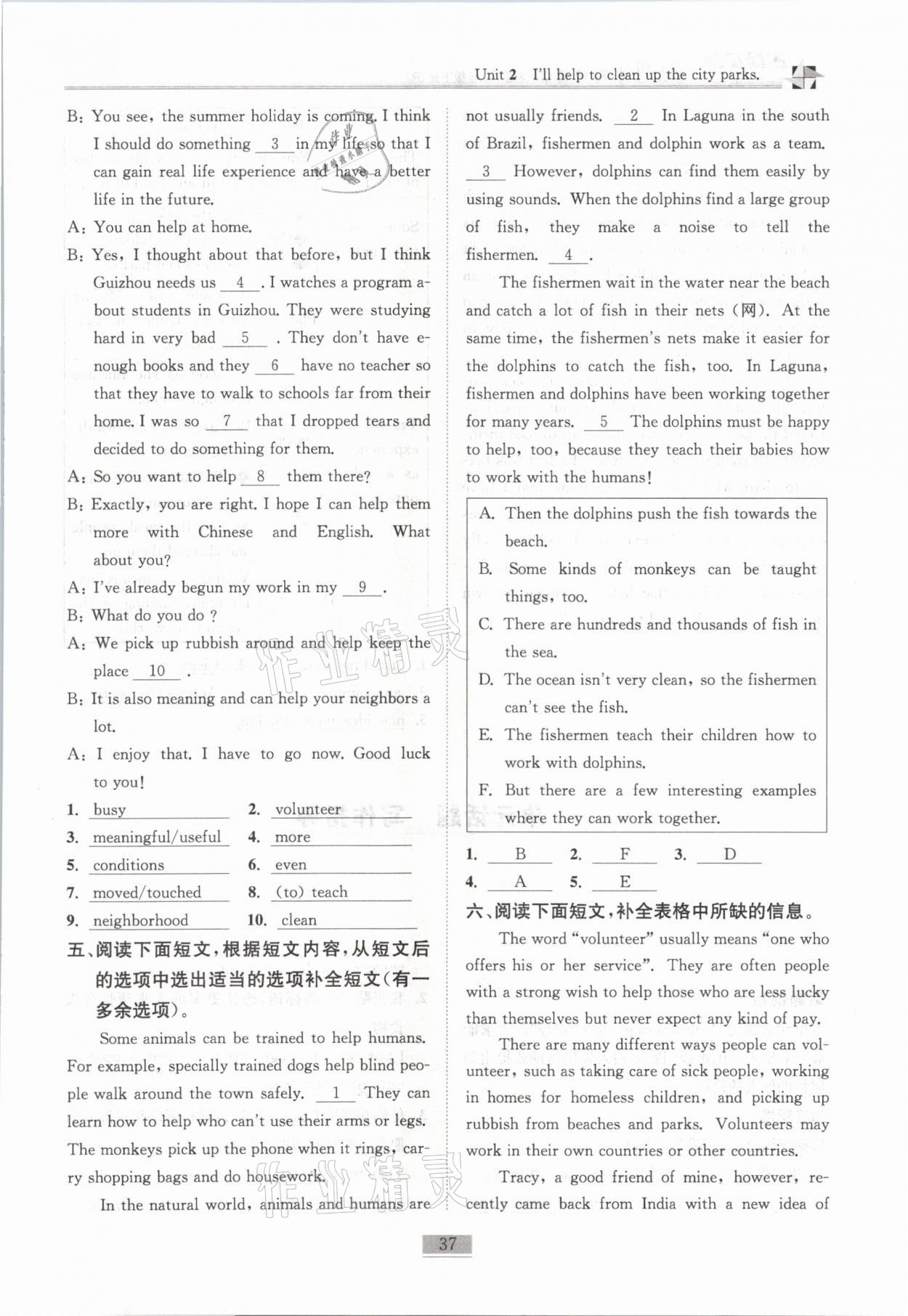 2021年名師課堂課時優(yōu)化精講精練八年級英語下冊人教版 第37頁