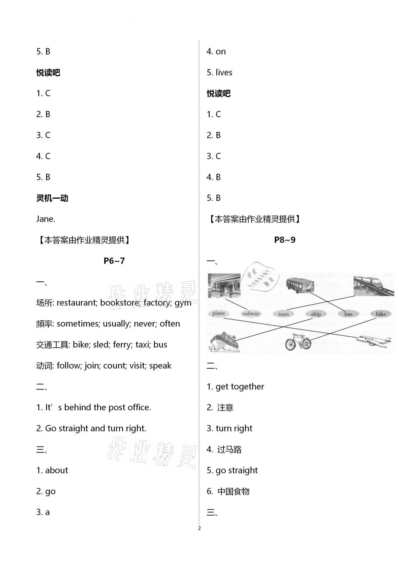 2021年寒假作业六年级英语人教版海燕出版社 第2页