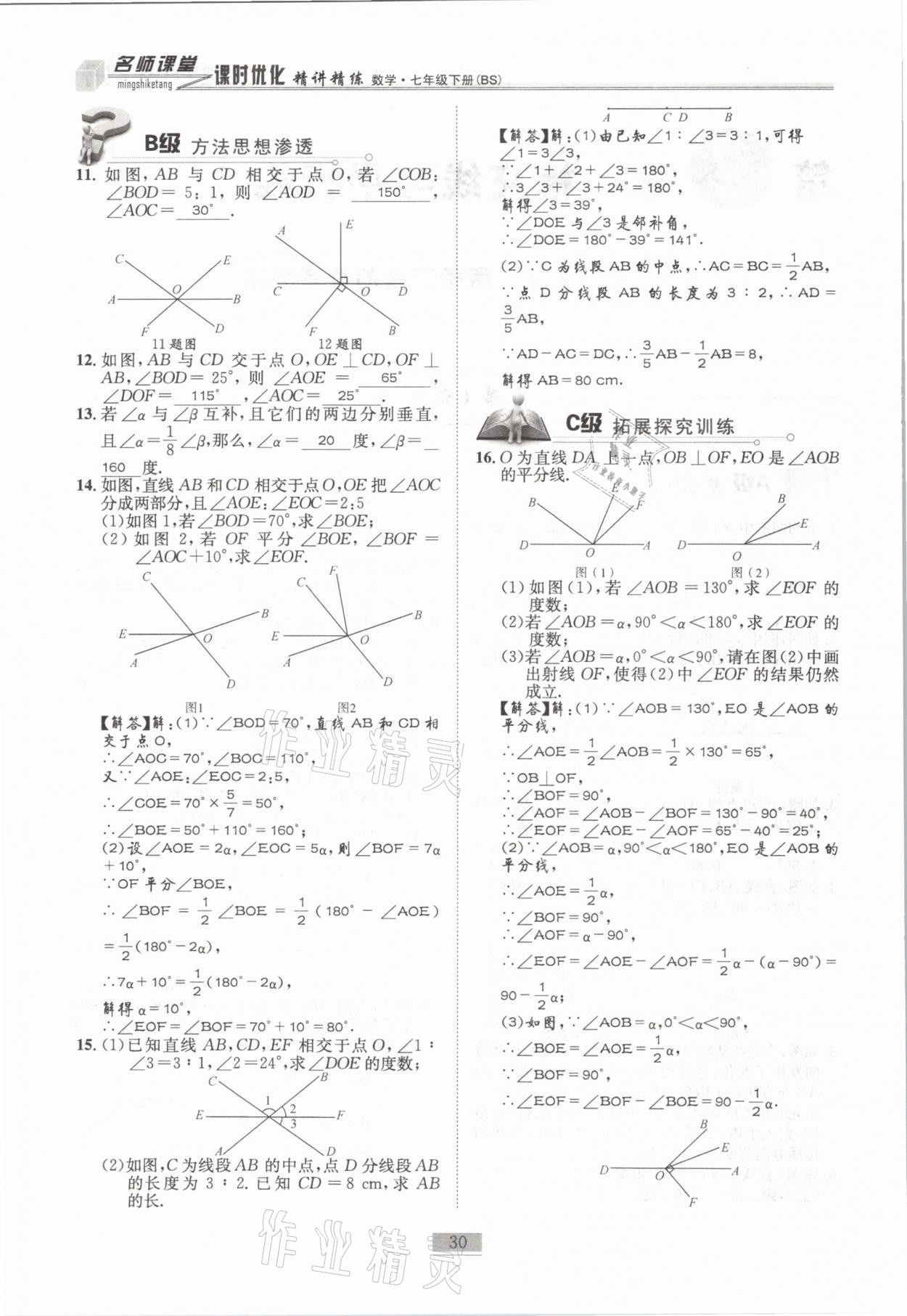 2021年名師課堂課時優(yōu)化精講精練七年級數(shù)學(xué)下冊北師大版 第30頁