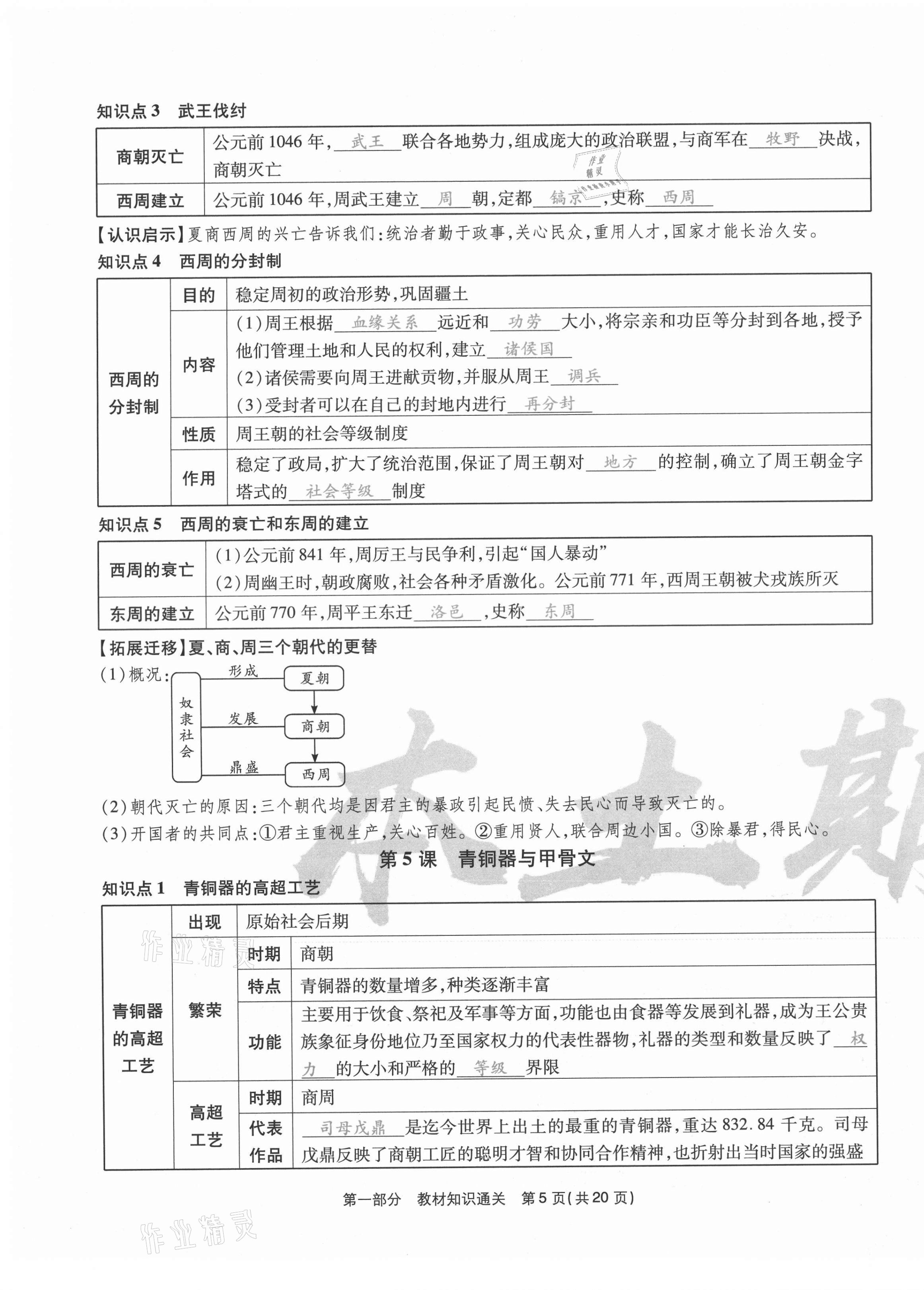 2020年云南本土期末卷七年級歷史上冊人教版 第5頁