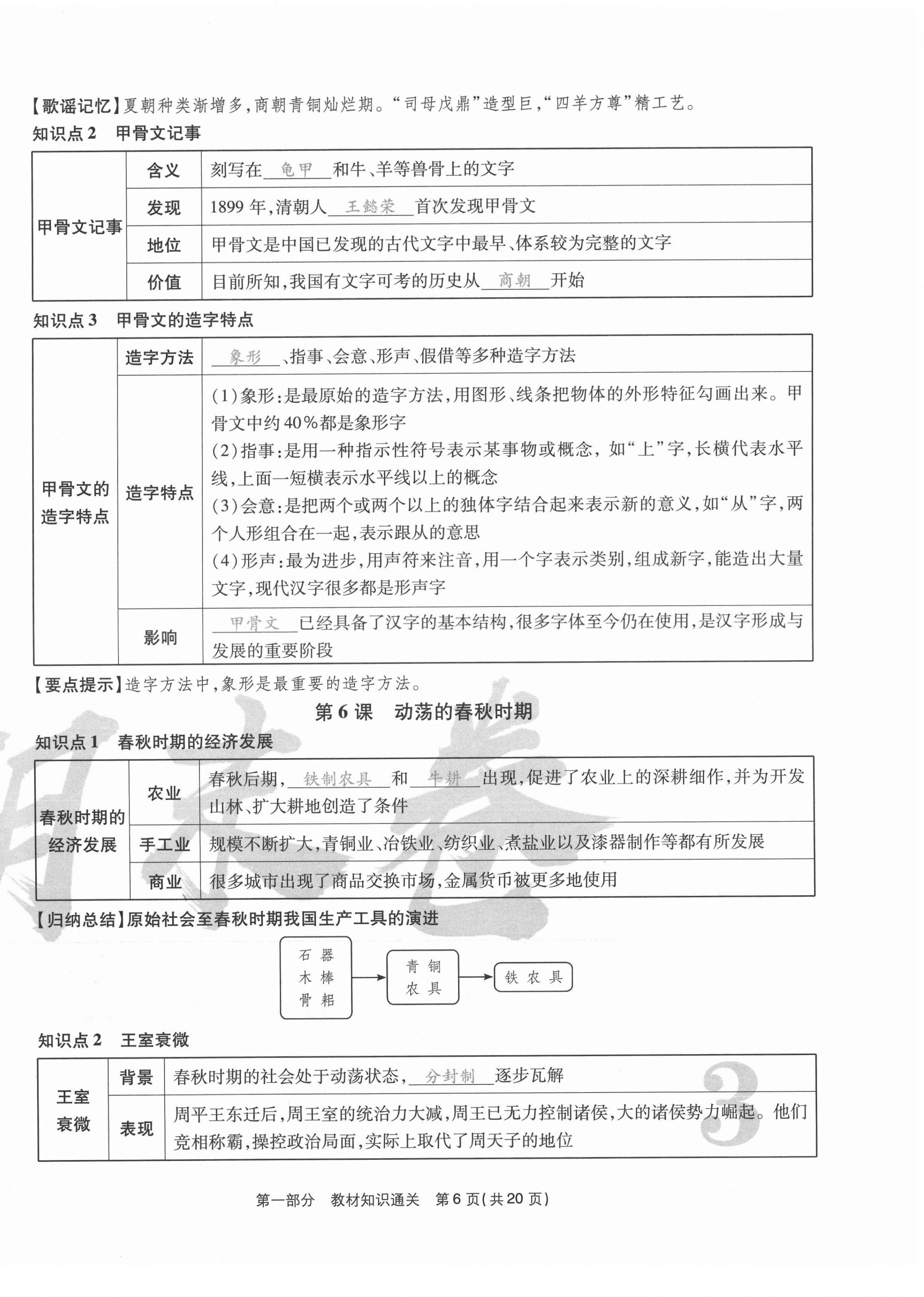 2020年云南本土期末卷七年級歷史上冊人教版 第6頁