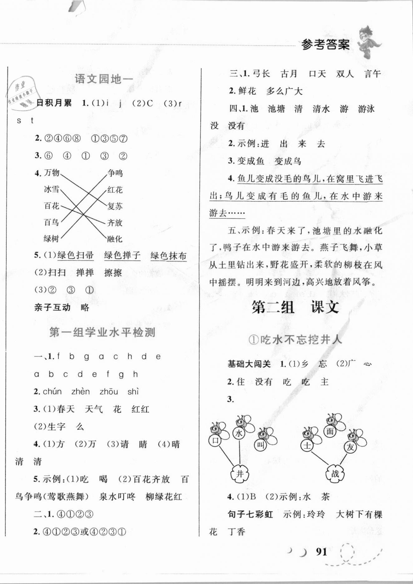 2021年小學(xué)同步學(xué)考優(yōu)化設(shè)計(jì)小超人作業(yè)本一年級(jí)語文下冊人教版 第2頁