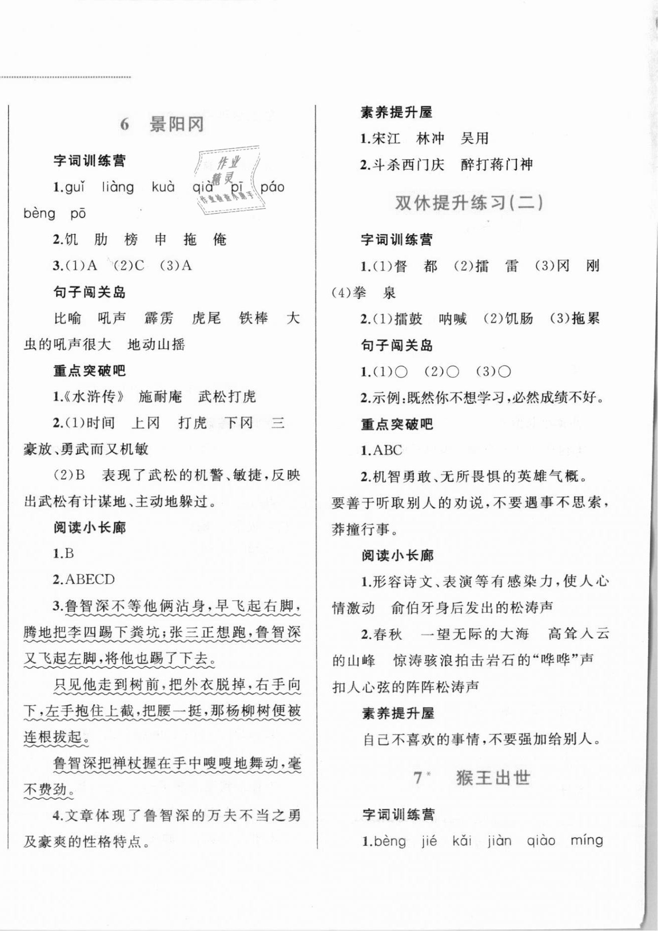 2021年小学同步学考优化设计小超人作业本五年级语文下册人教版 第4页