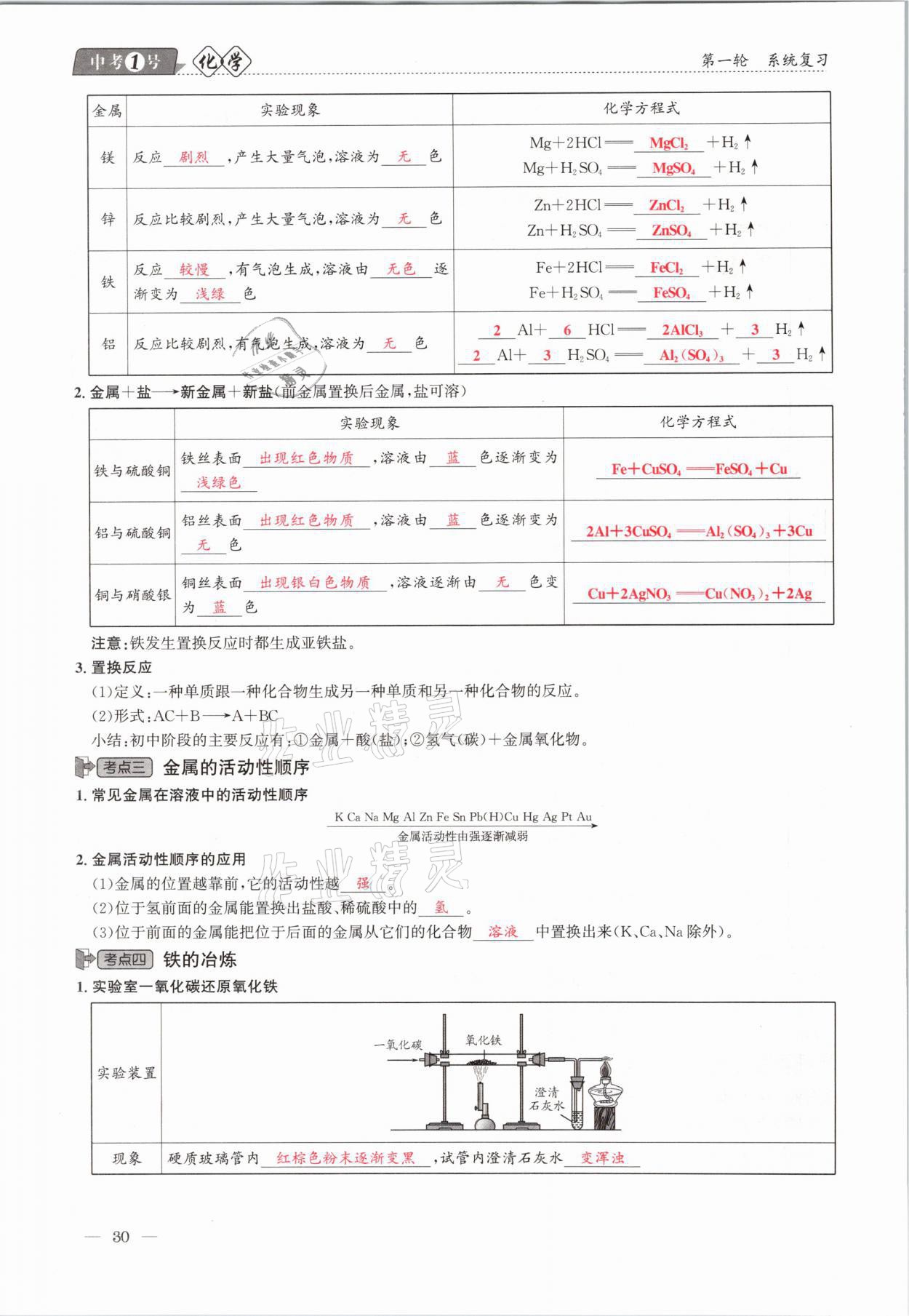 2021年中考1號(hào)化學(xué) 第30頁